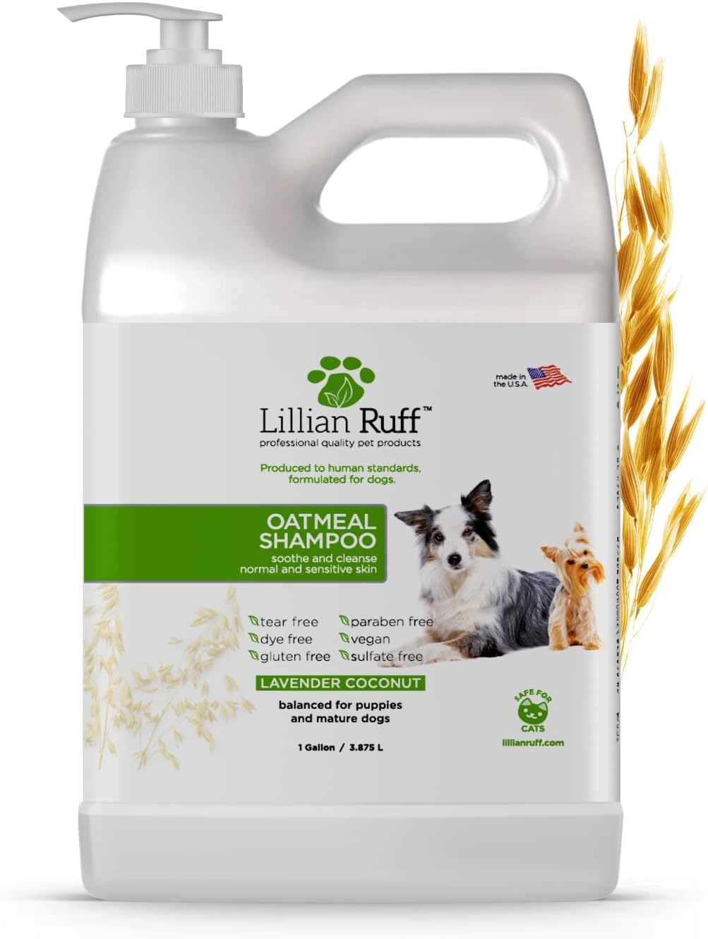 PRO Formula Deodorizing Oatmeal Dog Shampoo – Itch & Allergy Relief, Ultra‑Nourishing Dry Skin Care, Gallon + Pump