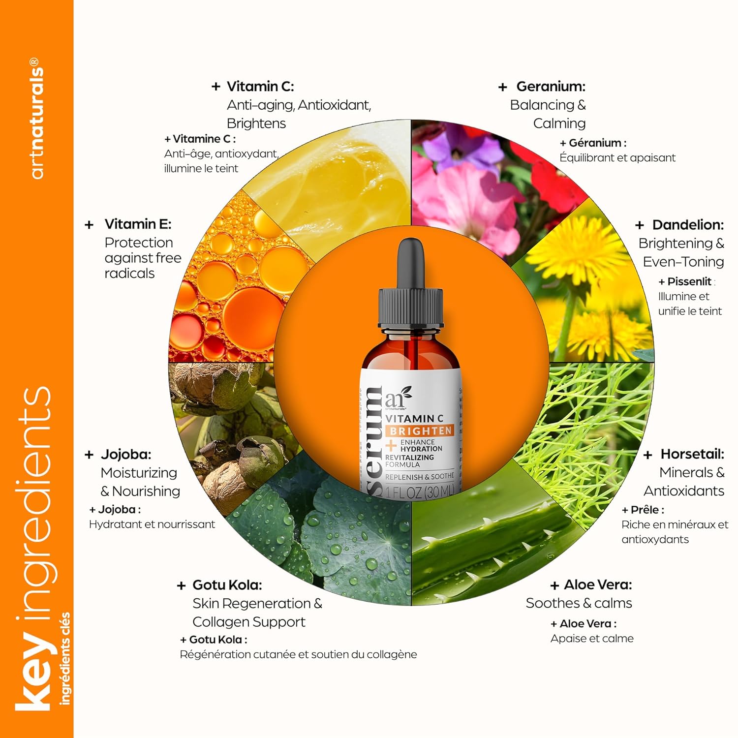 Anti-Aging Vitamin C Serum – 20% Vitamin C with Hyaluronic Acid & Vitamin E | Wrinkle Repair, Dark Spot & Sun Damage Corrector (30ml) - Image 3