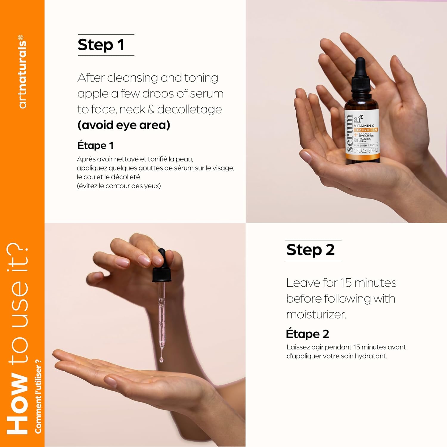 Anti-Aging Vitamin C Serum – 20% Vitamin C with Hyaluronic Acid & Vitamin E | Wrinkle Repair, Dark Spot & Sun Damage Corrector (30ml) - Image 4