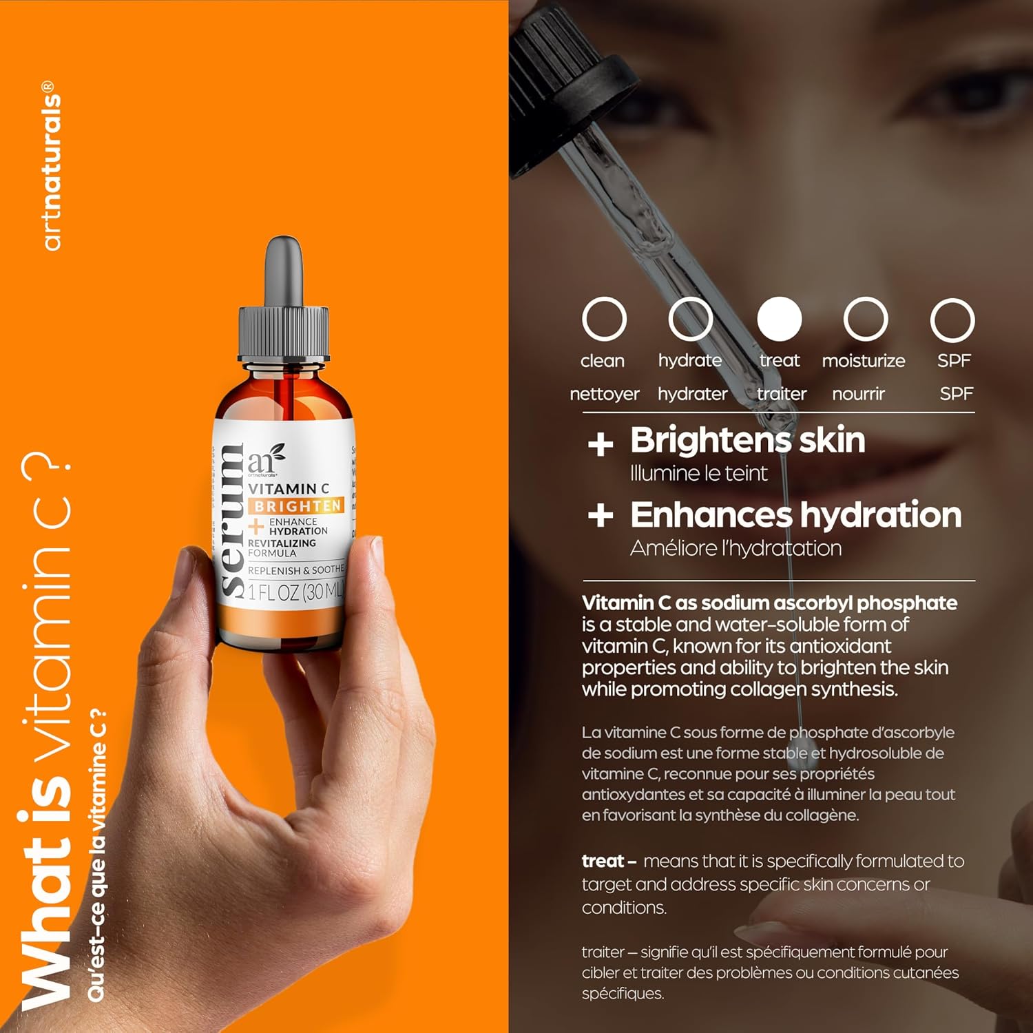 Anti-Aging Vitamin C Serum – 20% Vitamin C with Hyaluronic Acid & Vitamin E | Wrinkle Repair, Dark Spot & Sun Damage Corrector (30ml) - Image 6