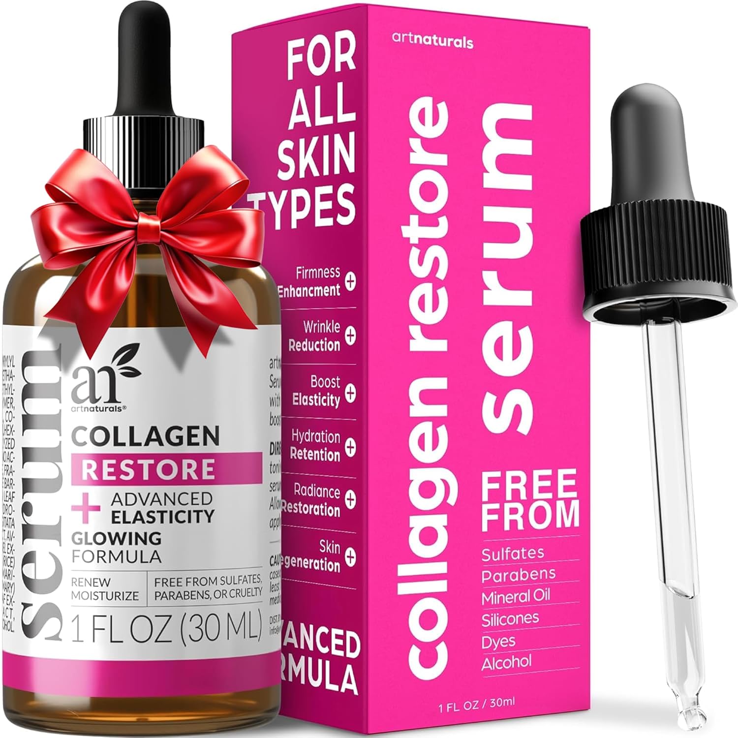 Collagen Booster Serum – Anti-Aging Face Serum with Hyaluronic Acid & Vitamin E | Wrinkle Repair, Skin Healing & Tone Improvement (1 oz) - Buy Online at SimraCart
