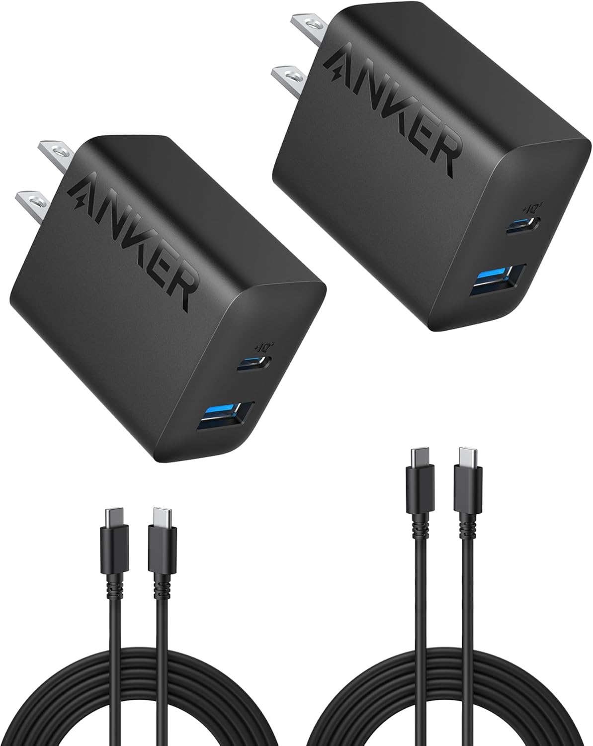 Iphone Charger, 2-pack 20w Fast Usb C Charger Block, Type C Charger Fast Charging For Iphone 17/17 Pro Max/16 Series/ipad Pro And More (black, 2 Pack & 2 Cable) - Best Deals USA | SimraCart