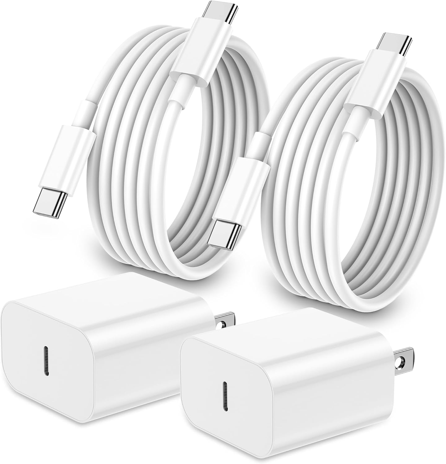 iPhone 17 16 15 Charger Fast Charging, 2Pack 20W Apple iPad USB C Wall Charger Block with 6FT USB C to C Cable for iPhone 17/Pro/Pro Max/17 Air/16/16 Pro/16 Pro Max/15/Plus/Pro/Pro Max (White) - Buy Online at SimraCart