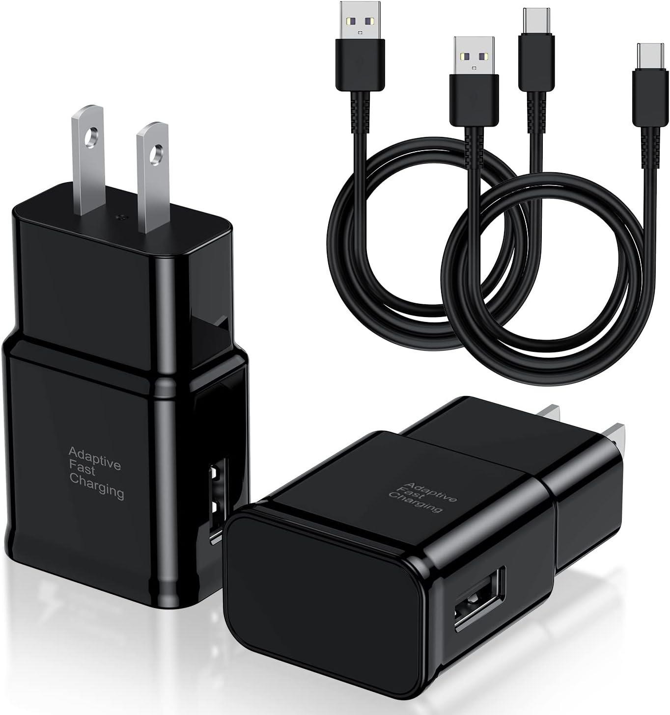 Type C Charger Fast Charging, 2 Pack USB C Android Phone Wall Charger Block & 6ft Charge Cable Cord, for Samsung Galaxy S8/S9/S10 Plus Active S10e/S20/S21 Ultra Plus/Note 8 9 10/Pixel 3 etc - Buy Online at SimraCart