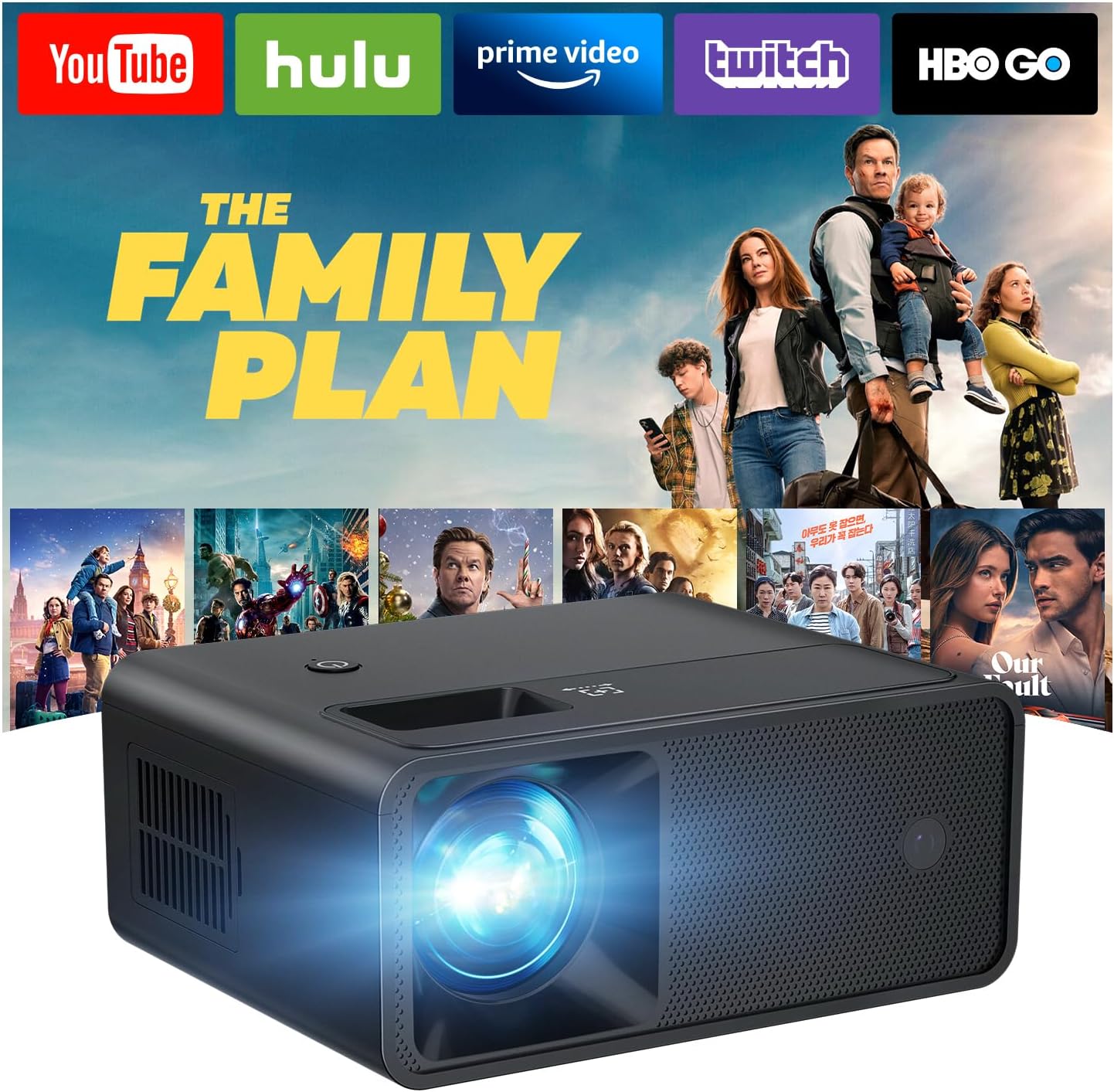 Cibest Mini Projector, Upgraded Full Hd 1080p Support Video Projector, Portable Small Movie Projector, Compatible With Ios/android/windows/tv Stick/box/usb/hdmi, Home Theater Outdoor Projector - Best Deals USA | SimraCart