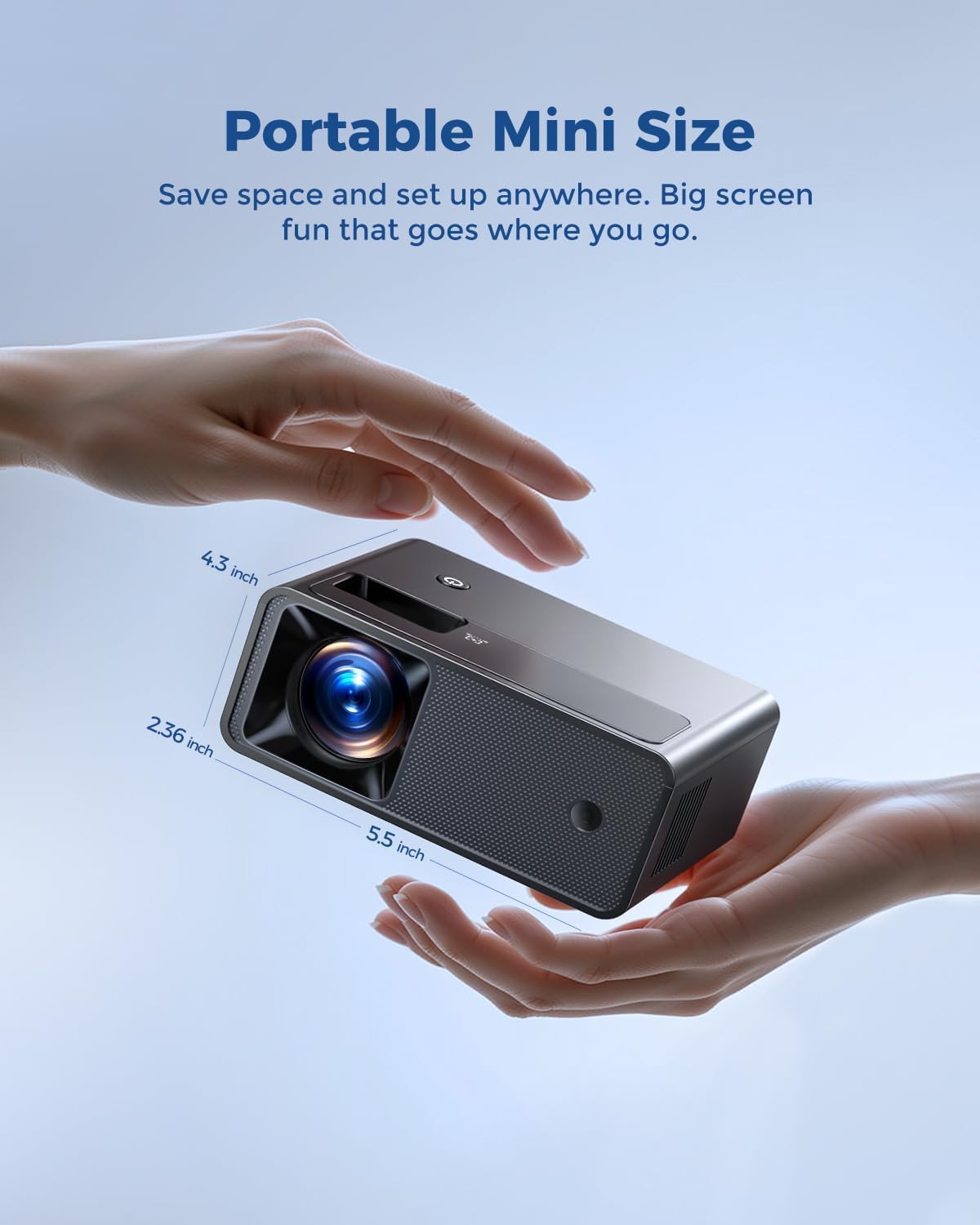CiBest Mini Projector, Upgraded Full HD 1080P Support Video Projector, Portable Small Movie Projector, Compatible with iOS/Android/Windows/TV Stick/Box/USB/HDMI, Home Theater Outdoor Projector - Image 4