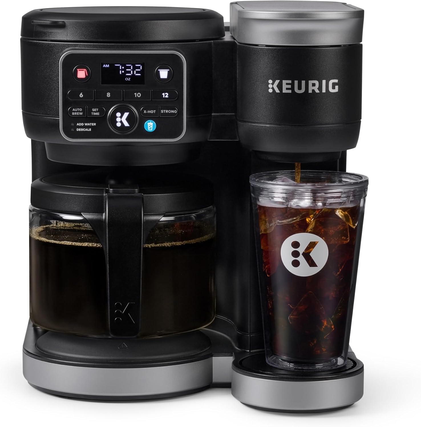 Keurig K-Duo Hot & Iced Single Serve & Carafe Coffee Maker, MultiStream Technology, 72oz Reservoir (Gen 2) – Brew K-Cup Pods or Ground Coffee, 12-Cup Glass Carafe, Black - Buy Online at SimraCart
