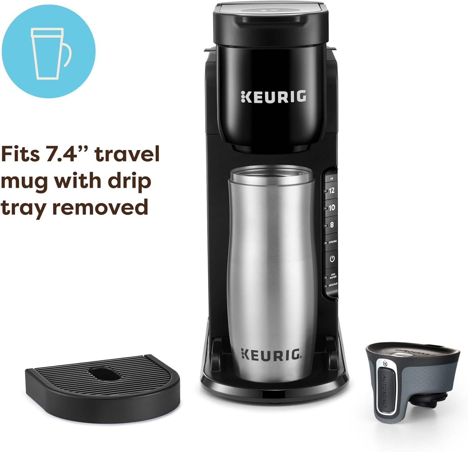 Keurig K-Express Single Serve K-Cup Pod Coffee Maker, 3 Brew Sizes (8,10,12oz), Strong Button Feature, 42oz Removable Reservoir, Auto-Off, Black - Image 5