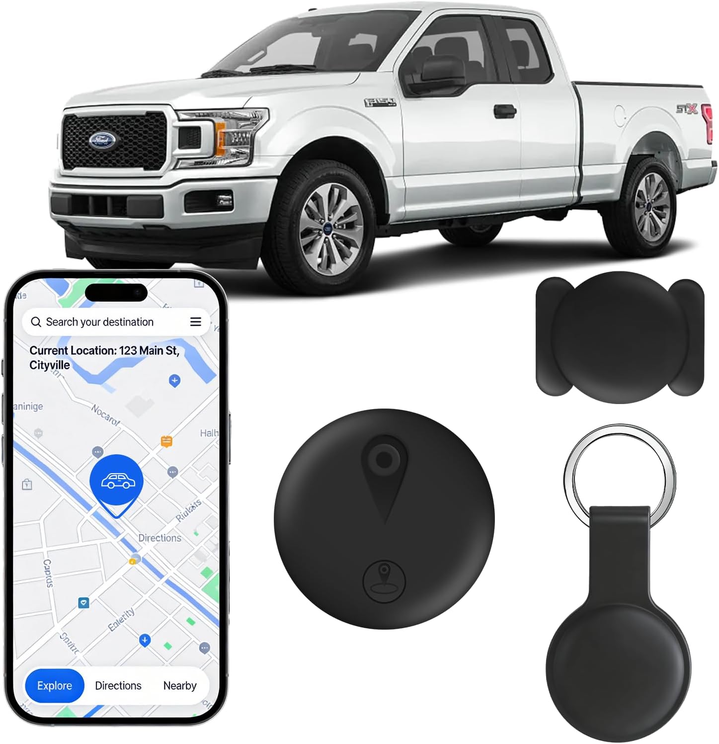 Gps Tracker For Vehicles – No Subscription, Hidden Magnetic Waterproof Locator, 365‑day Battery, Ios Compatible (black) - Best Deals USA | SimraCart