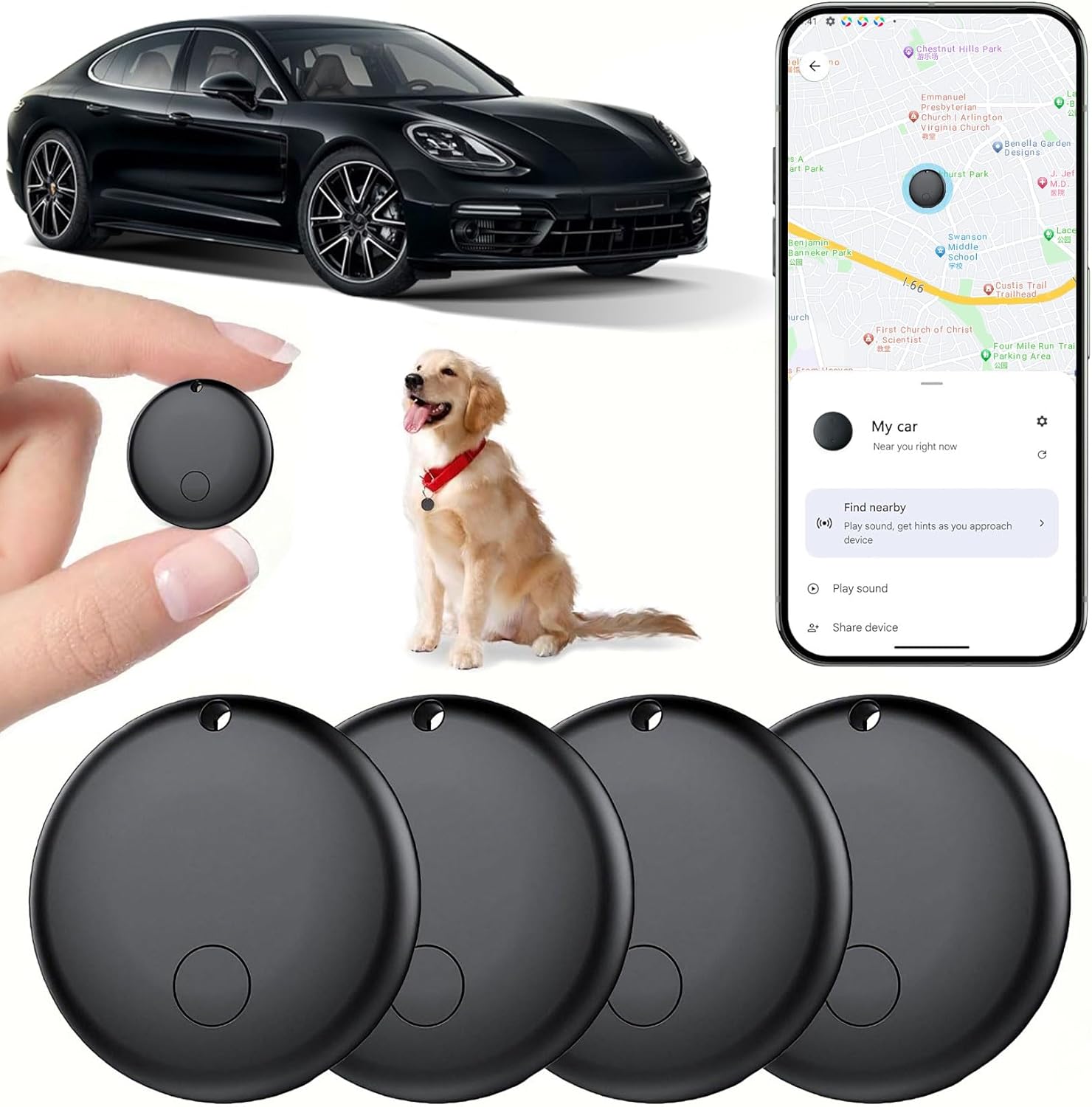 Android Gps Tracker For Vehicles – Hidden Car Tracking Device, No Subscription, Works With Find My, Smart Tag With Audio For Kids, Keys, Dogs, Luggage, Bags (2 Pack) - Best Deals USA | SimraCart
