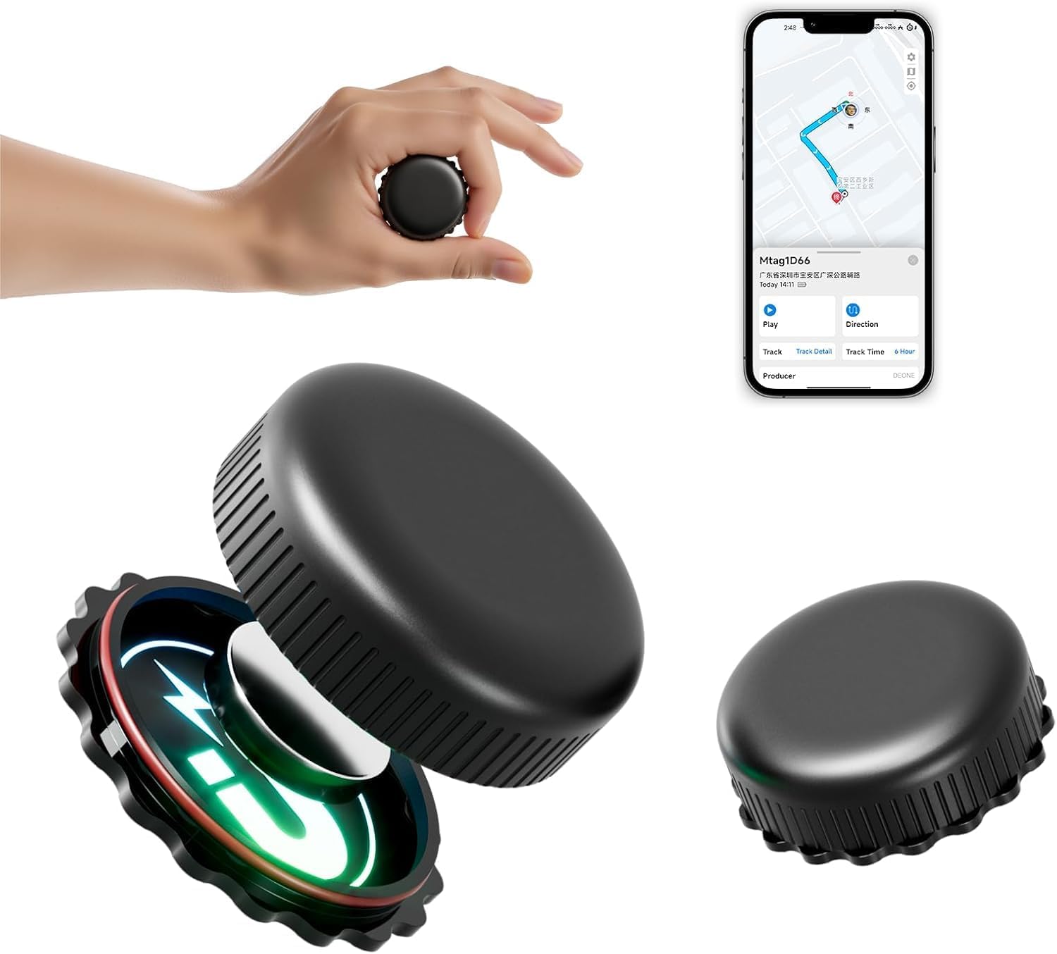 Mini Gps Tracker For Vehicles – Real‑time Car Tracking Device, Strong Magnetic Anti‑lost Locator, Waterproof, No Monthly Fee, Works With Ios & Android - Best Deals USA | SimraCart