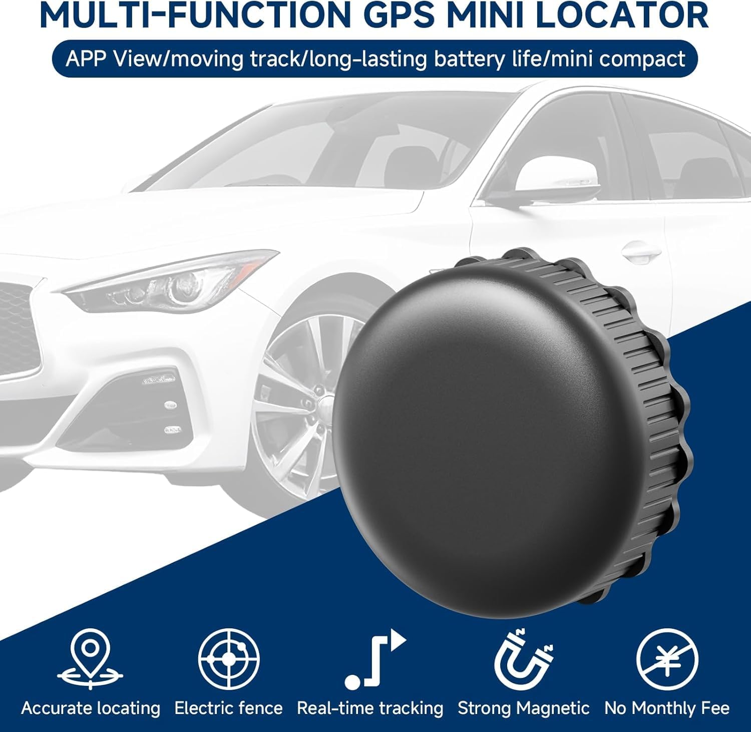 Mini GPS Tracker for Vehicles – Real‑Time Car Tracking Device, Strong Magnetic Anti‑Lost Locator, Waterproof, No Monthly Fee, Works with iOS & Android - Image 3