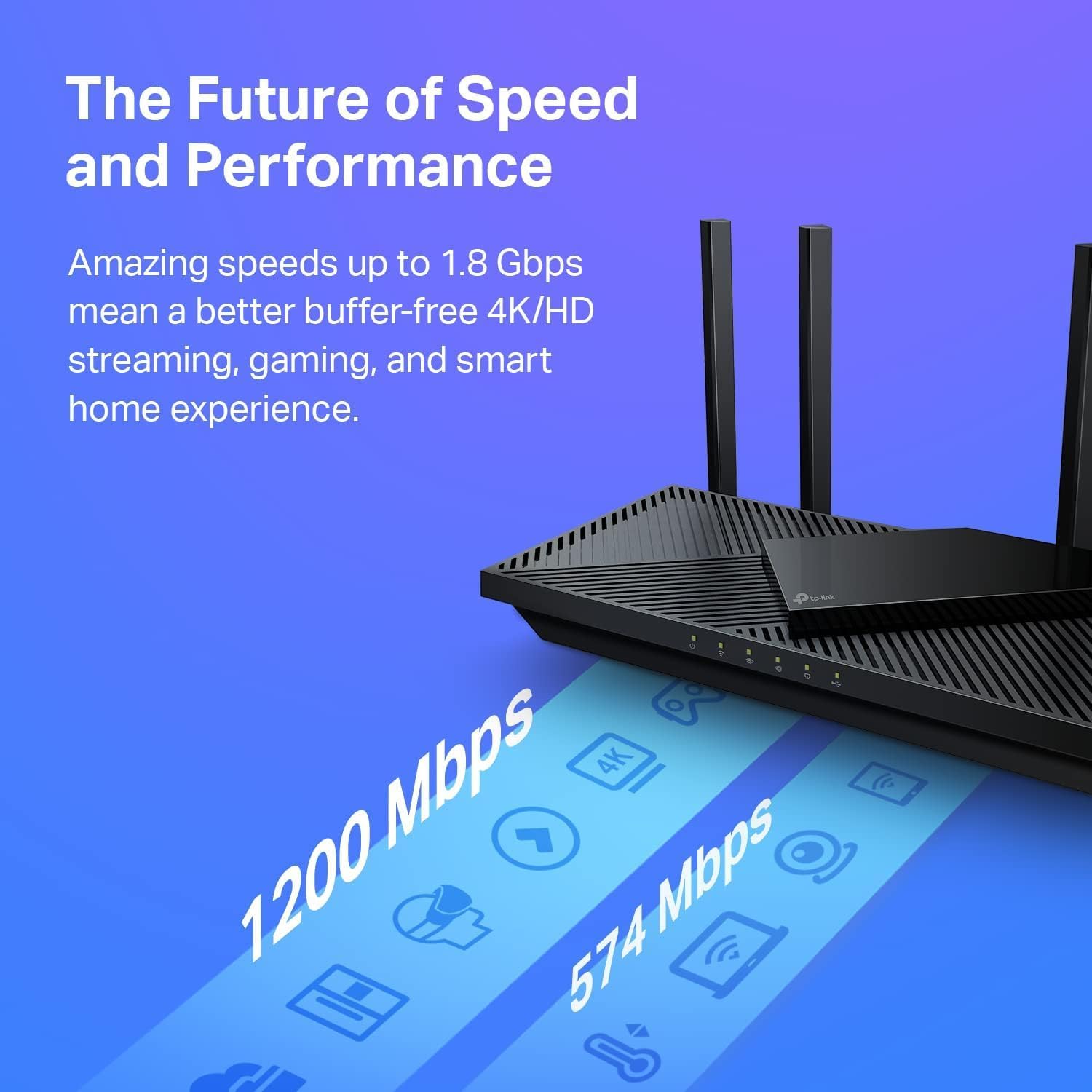 AX1800 WiFi 6 Router (Archer AX21 V5) – Dual Band Gigabit Wireless Internet, Easy Mesh, Alexa Compatible, Certified for Humans, Free Expert Support - Image 2