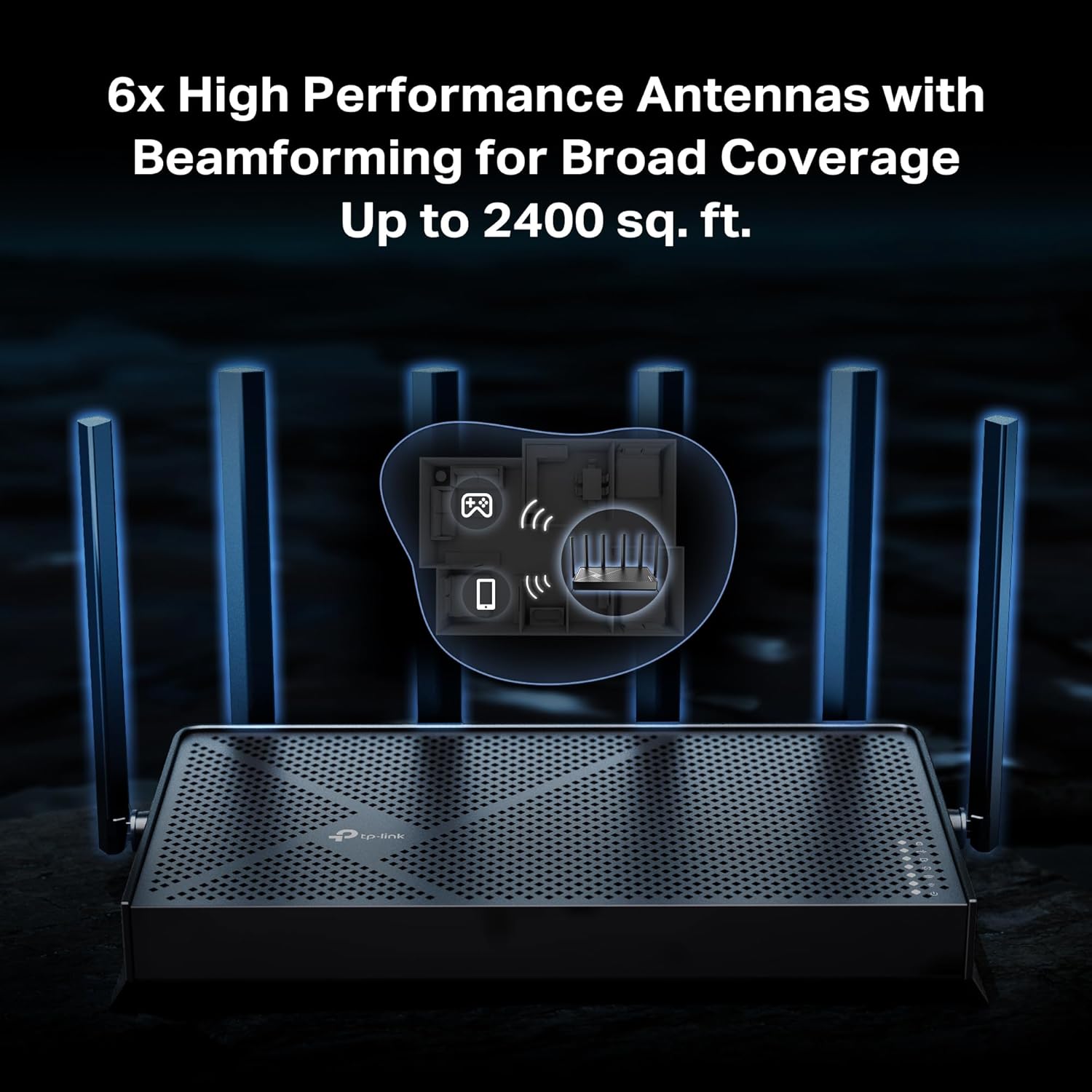 BE6500 WiFi 7 Router (BE400) – Dual‑Band Gigabit Speeds, Dual 2.5Gbps Ports, USB 3.0, Covers 2,400 sq. ft., 90 Devices, Quad‑Core CPU, HomeShield Security, Private IoT, Free Expert Support - Image 3