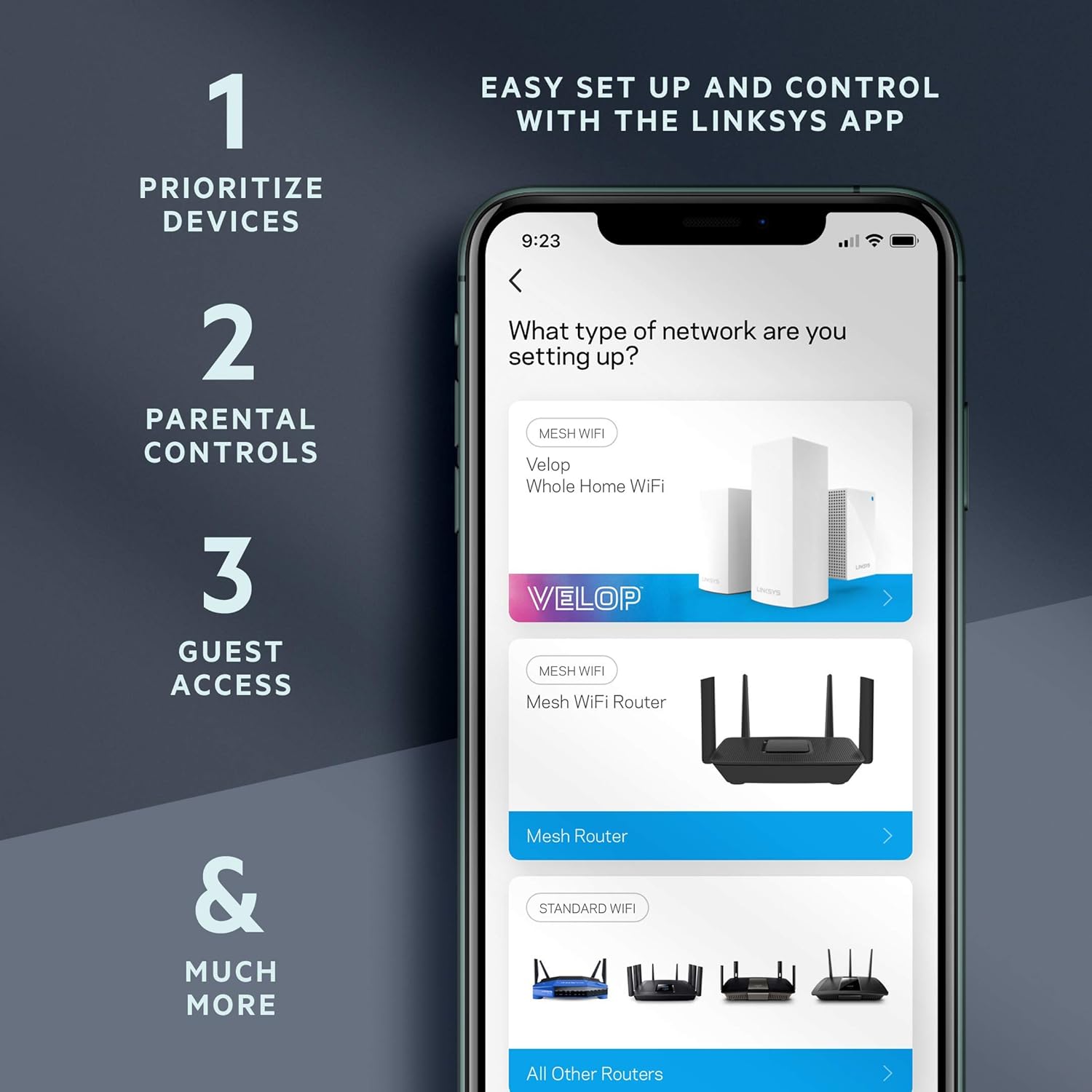 Mesh WiFi 6 Router (MR9600) – Dual‑Band, 3,000 Sq.Ft Coverage, Supports 40+ Devices, Speeds up to 6.0Gbps - Image 2