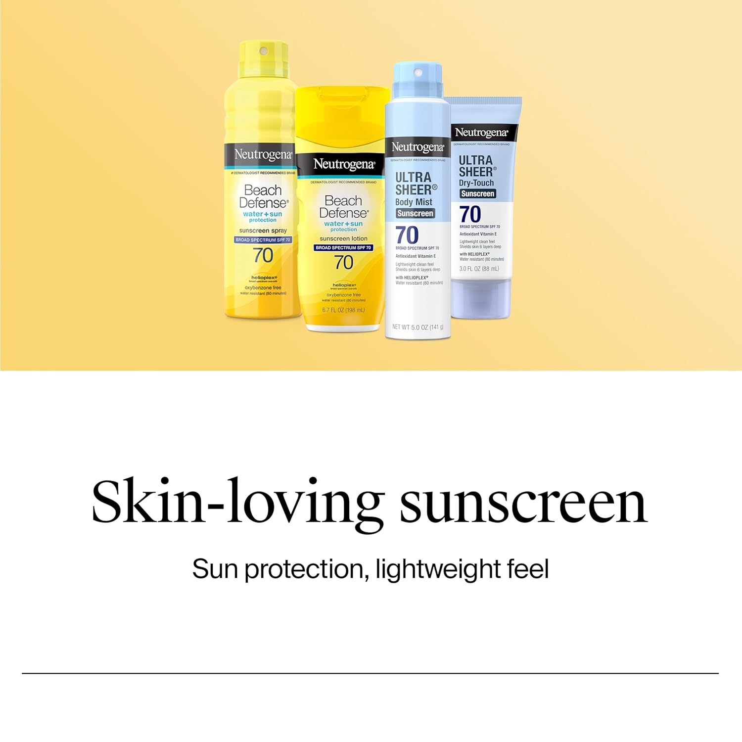 Beach Defense Sunscreen Lotion SPF 70 Broad Spectrum UVA/UVB Protection, Lightweight Water Resistant up to 80 Minutes, Oil-Free Beach-Strength Sun Protection for Whole Family, 6.7 fl oz - Image 5