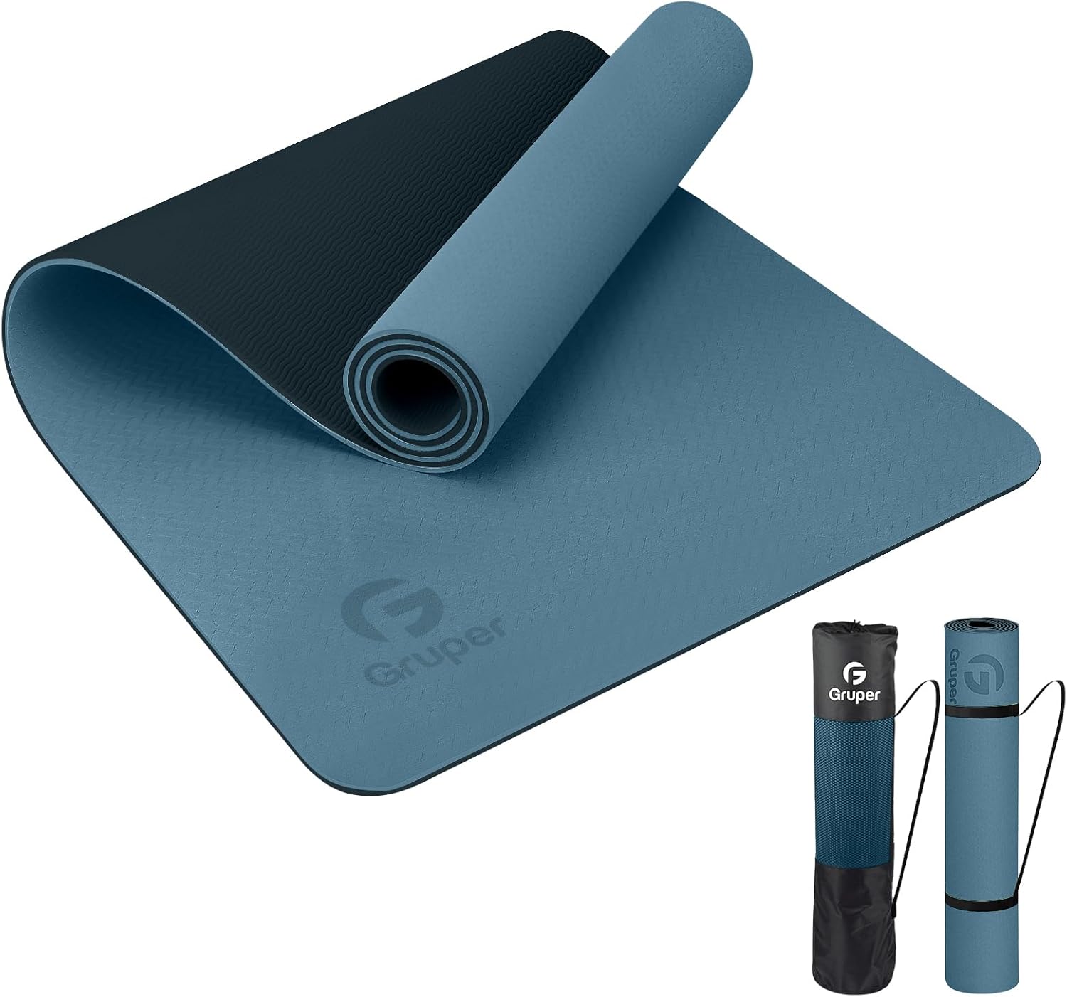Yoga Mat Non Slip, Eco Friendly Fitness Exercise Mat with Carrying Strap, Pro Yoga Mats for Women, Workout Mats for Home, Pilates and Floor Exercises - 72"x24"x6mm, TPE Material - Buy Online at SimraCart