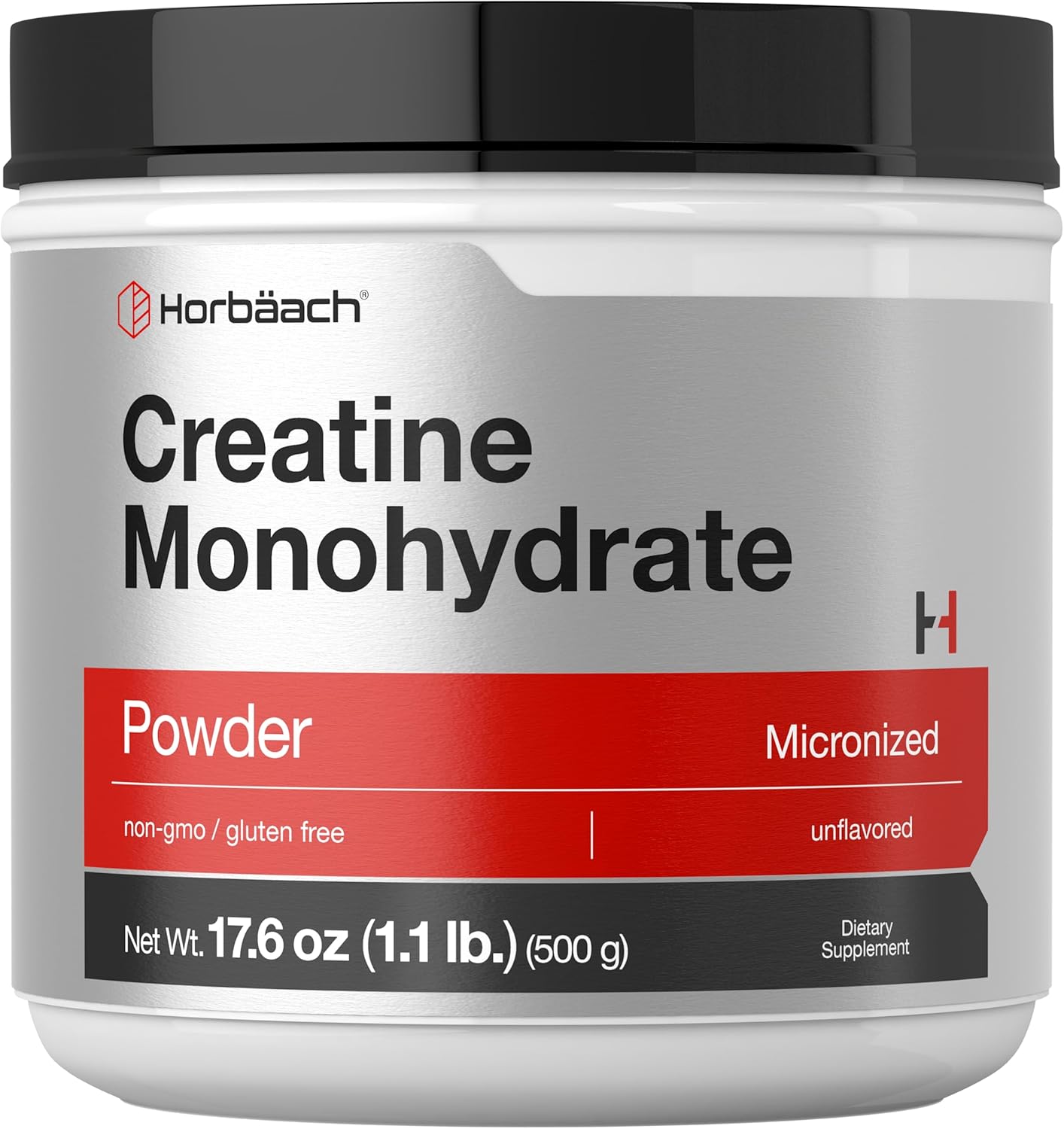 Creatine Monohydrate Powder – 1.1lb (17.6oz), Micronized & Unflavored, Vegetarian, Non‑GMO, Gluten‑Free Supplement for Strength, Muscle Growth & Recovery - Image 1