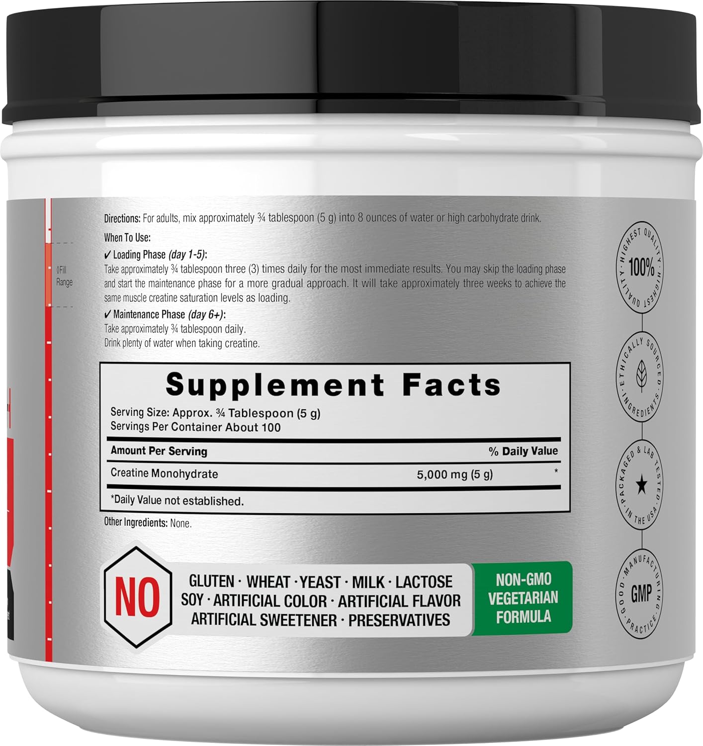 Creatine Monohydrate Powder – 1.1lb (17.6oz), Micronized & Unflavored, Vegetarian, Non‑GMO, Gluten‑Free Supplement for Strength, Muscle Growth & Recovery - Image 2