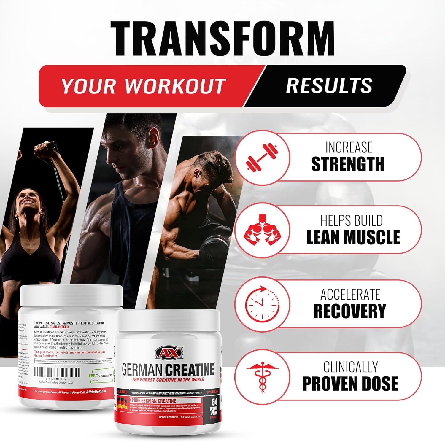 Micronized Creatine Monohydrate Powder – 99.99% Pure Creapure, 270g (54 Servings), Muscle Growth, Strength, Performance & Recovery, 3rd Party Tested, Unflavored - Image 4