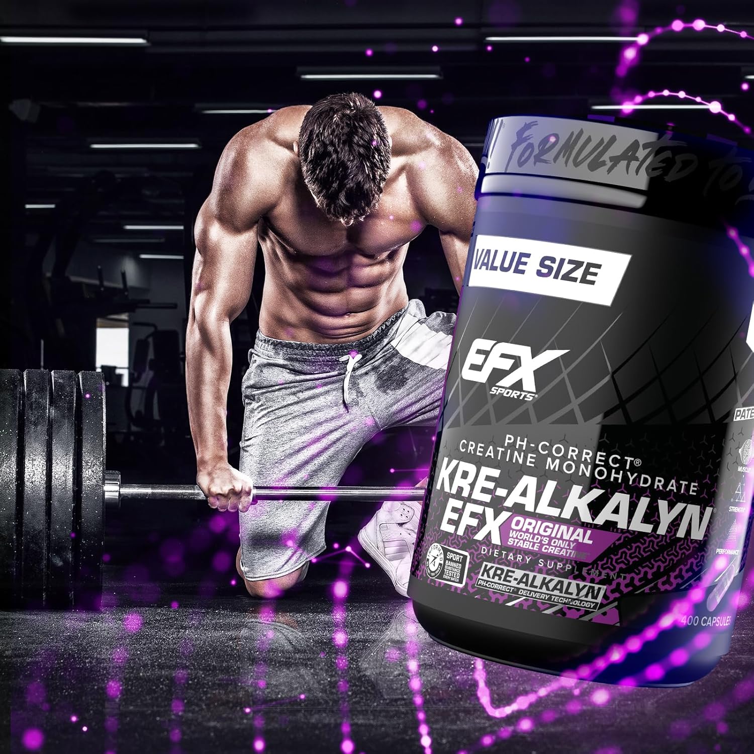 Kre‑Alkalyn EFX Creatine Monohydrate Capsules – pH‑Correct, 400 Capsules (200 Servings), Strength, Muscle Growth & Performance Support - Image 4