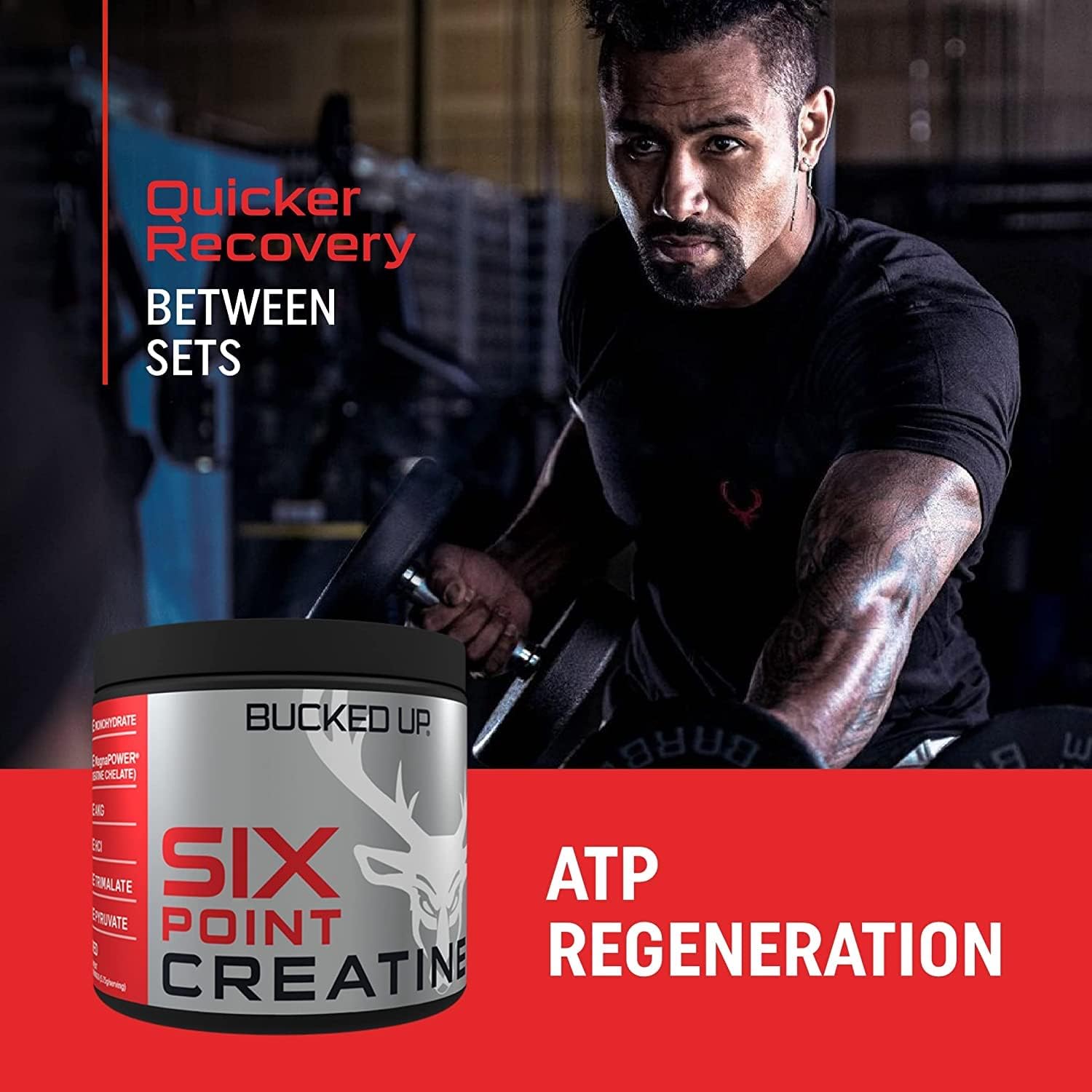 Bucked Up Six Point Creatine™ – Six Types of Creatine, pH‑Correct Formula, Strength, Muscle Growth & Performance for Men and Women - Image 4