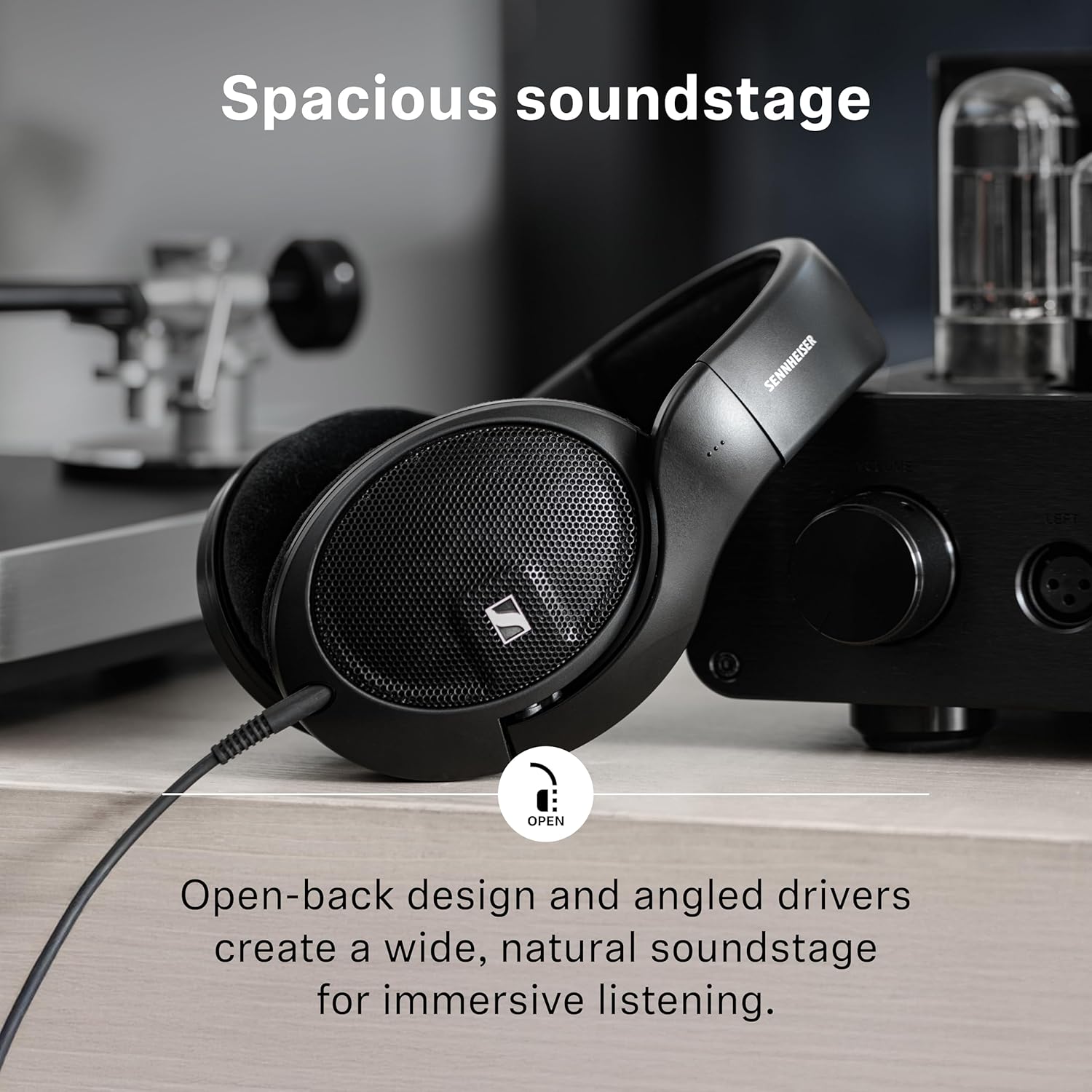 HD 560S Open‑Back Over‑Ear Wired Headphones – Neutral, Natural Sound for Music, Gaming &amp; Content Creation, Black - Image 3