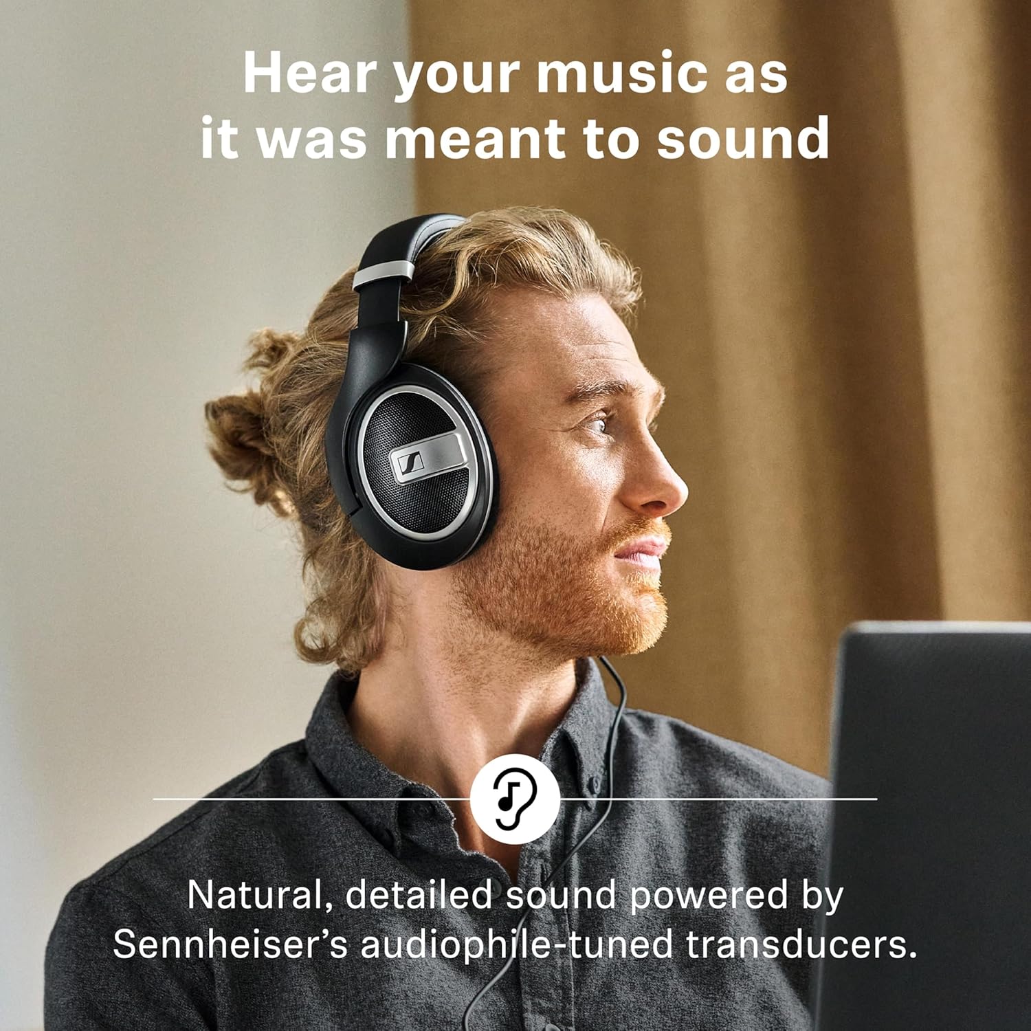 HD 599 SE Open‑Back Over‑Ear Wired Headphones – Premium Design, Balanced Natural Audio, Comfortable Fit for Music, Gaming, School &amp; Work, Black - Image 2
