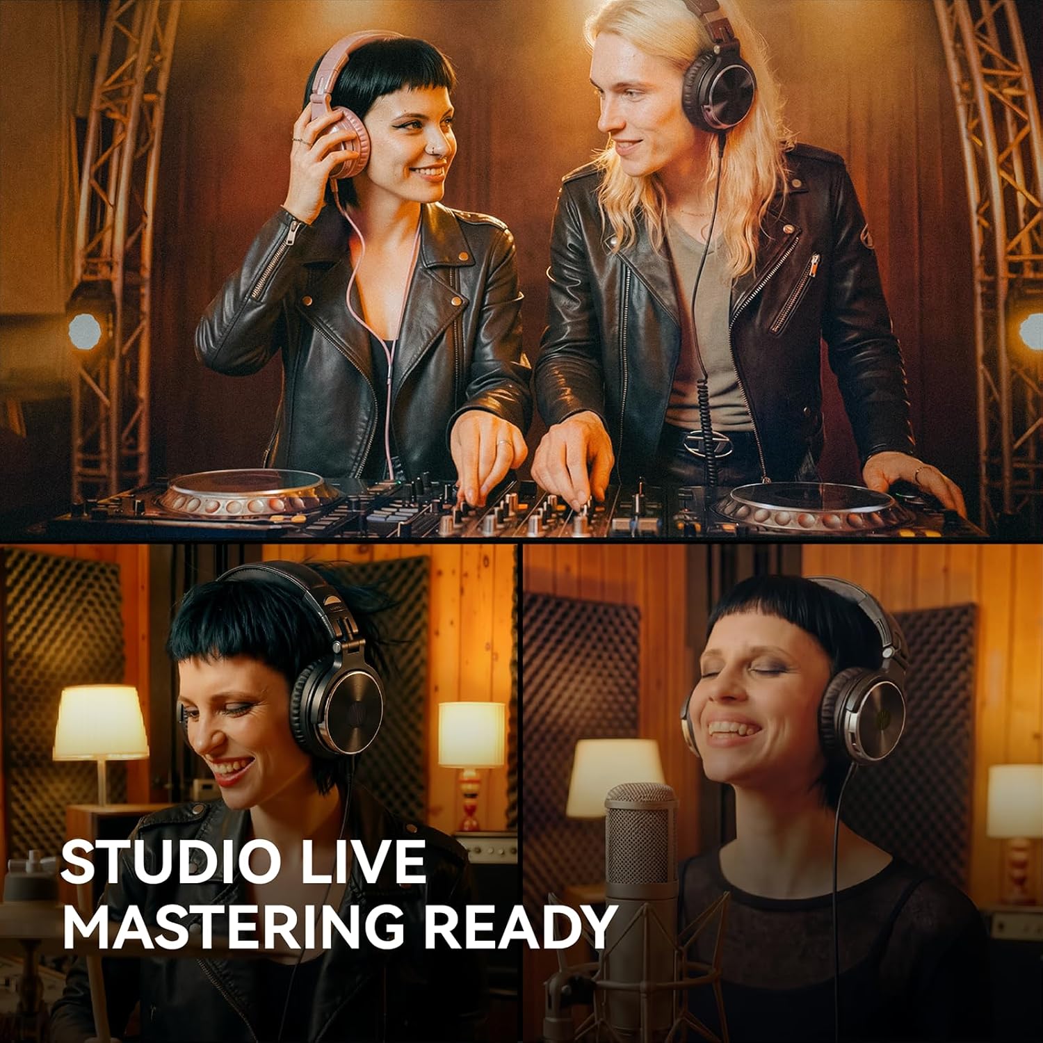 Wired Over‑Ear Hi‑Res Studio Monitor Headphones – 50mm Drivers, DJ Mixing Stereo Headset, 1/4 to 3.5mm Jack for AMP, Computer, Recording, Podcast, Keyboard, Guitar &amp; Laptop – Black - Image 6