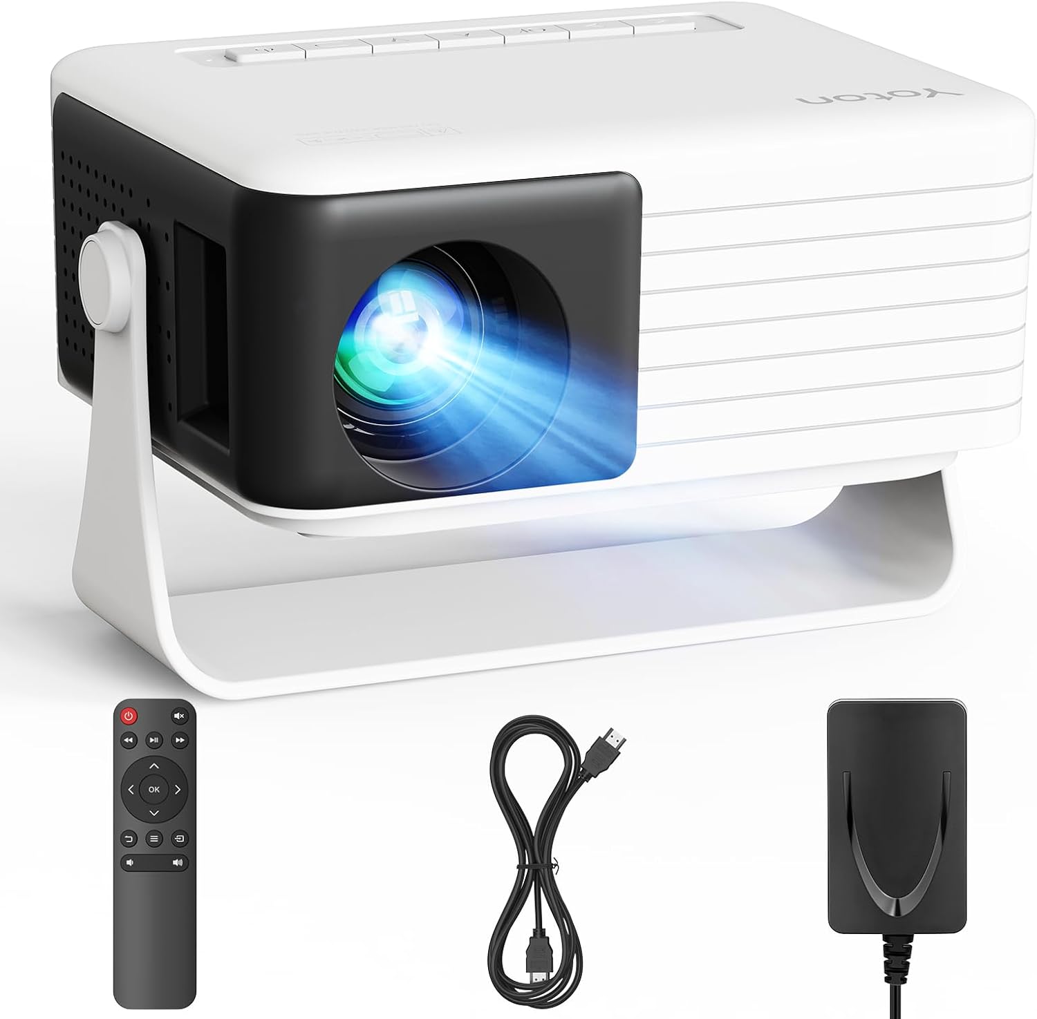 Y3 Mini Projector – 2026 Upgraded Portable Bedroom Projector With 50% Zoom, Compatible With Iphone, Android, Tv Stick, Hdmi, Usb & Tf Card – Small Movie Projector For Indoor & Outdoor Use - Best Deals | SimraCart