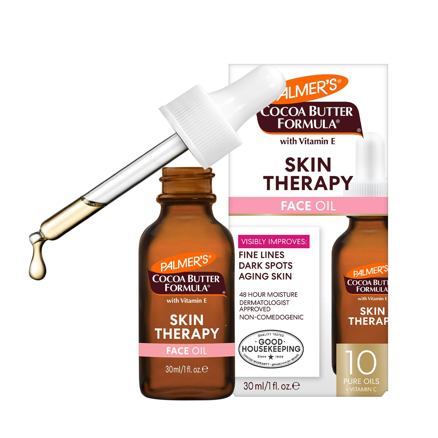 Cocoa Butter Formula Moisturizing Skin Therapy Oil for Face – Vitamin E, C & 10 Pure Facial Oils Blend with Rosehip Oil Fragrance, Anti‑Aging Serum & Natural Moisturizer (1 oz) - Buy Online at SimraCart
