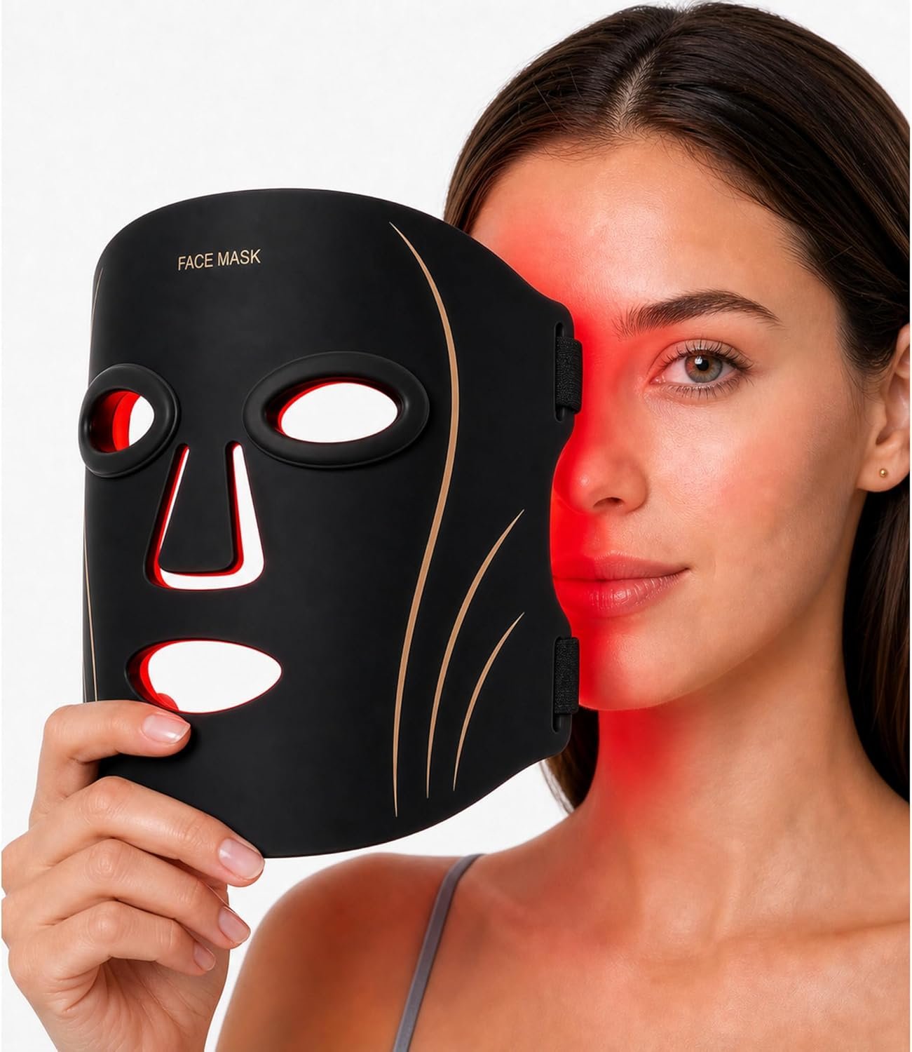 2026 Upgrade Red Light Therapy Face Mask – 850nm NIR LED Mask with 7 Color Modes, 296 LED Beads, Soft Silicone Design for Anti-Aging - Buy Online at SimraCart
