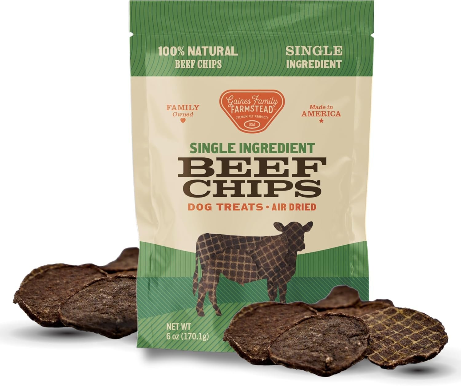 Beef Chips for Dogs 6oz – Natural Grain-Free Rawhide-Free Dog Treats - Buy Online at SimraCart