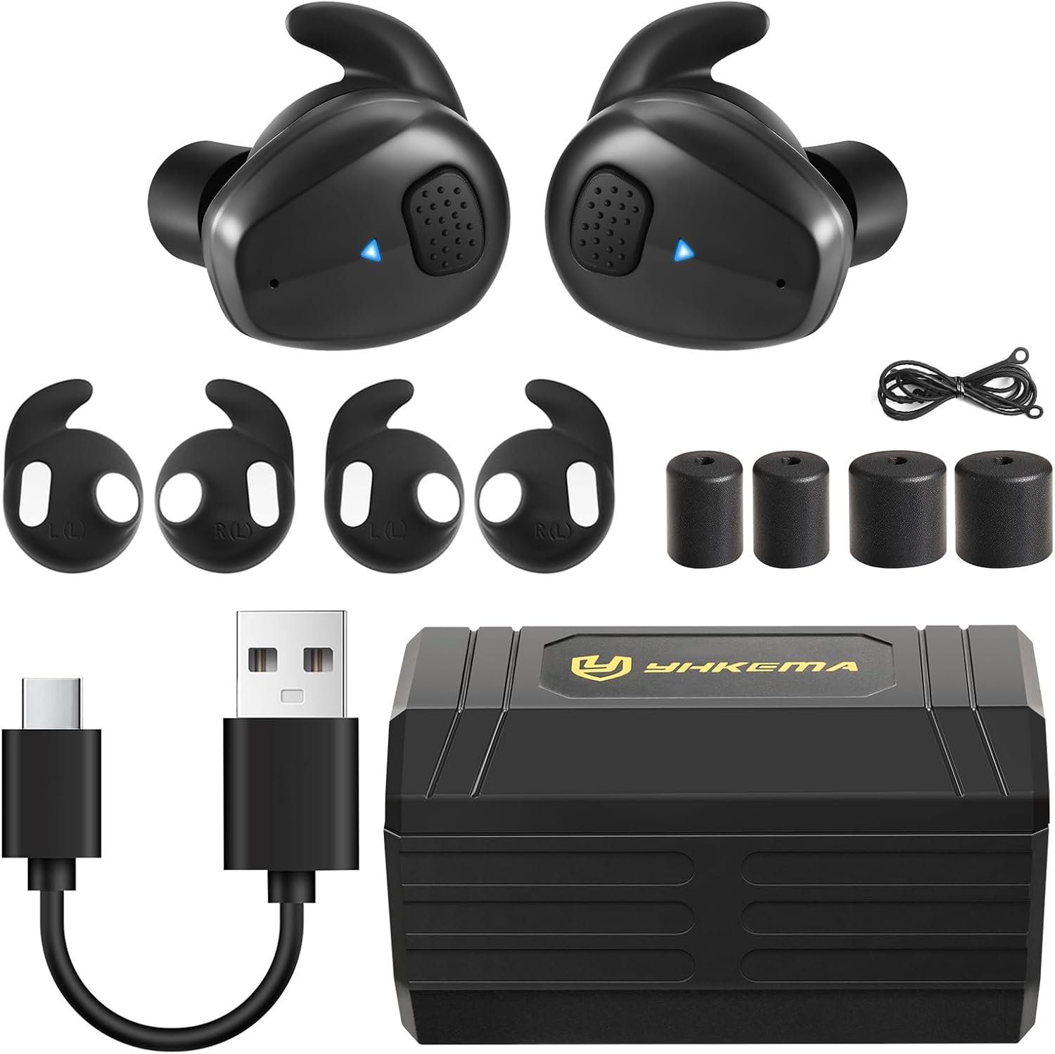 Suppressor Earbuds – NRR 28dB Hearing Protection Bluetooth 5.3 Earbuds with Noise Cancelling & Sound Suppression for Hunting & Shooting (Black) - Buy Online at SimraCart
