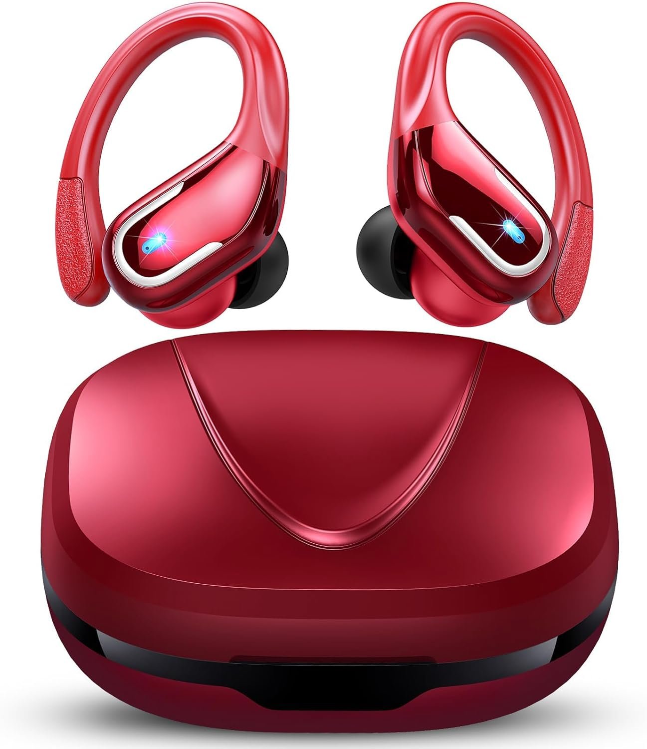 Wireless Earbuds with Earhooks – 75Hrs Bluetooth 5.4, IP7 Waterproof, ENC Noise Cancelling Mic, Deep Bass Sport Earphones for Android & iOS - Buy Online at SimraCart