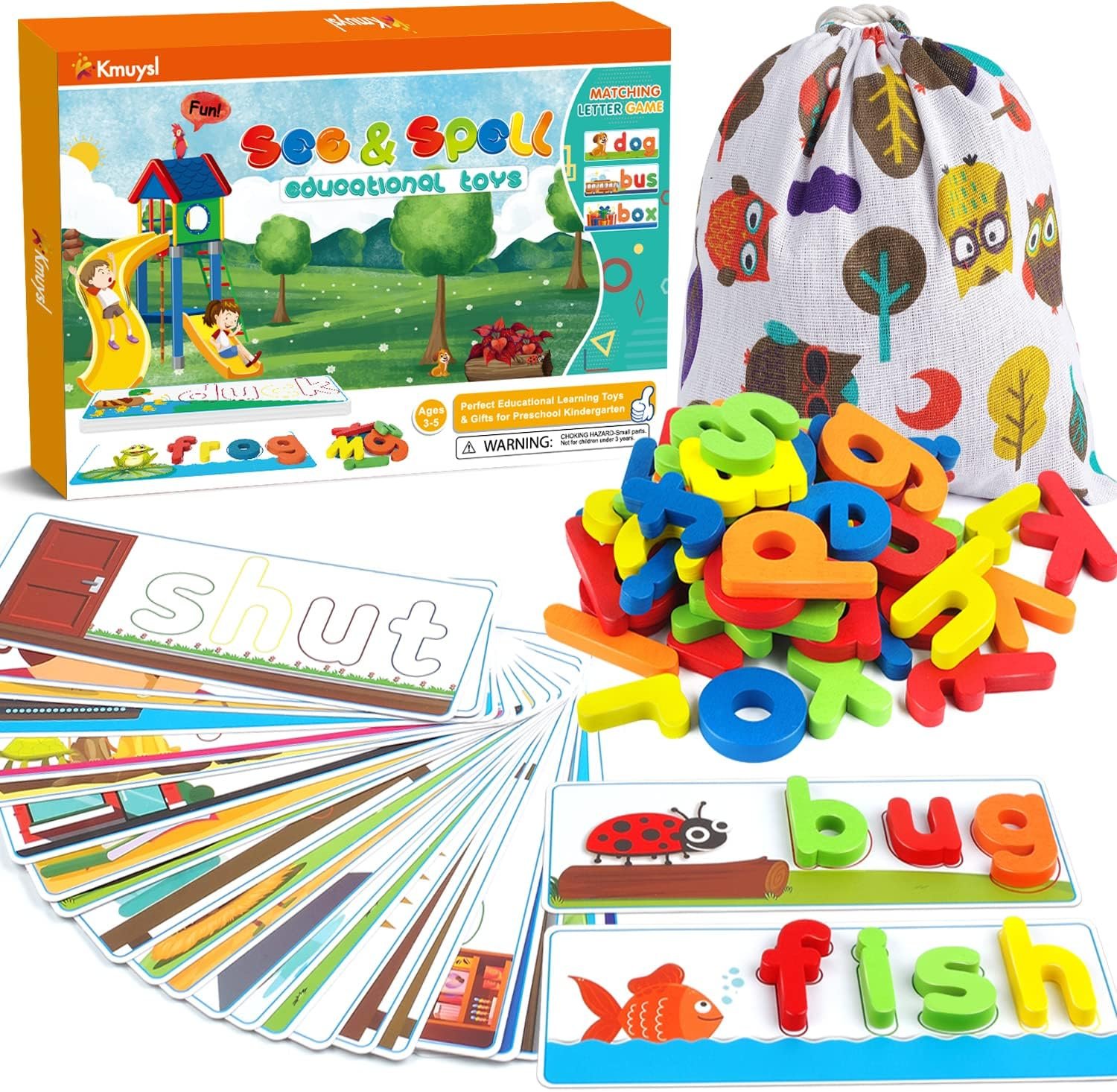 See & Spell CVC Word Builders – Alphabet Learning Cards for Preschoolers, Spelling & Phonics Educational Toy for Kids Ages 3-6 - Buy Online at SimraCart
