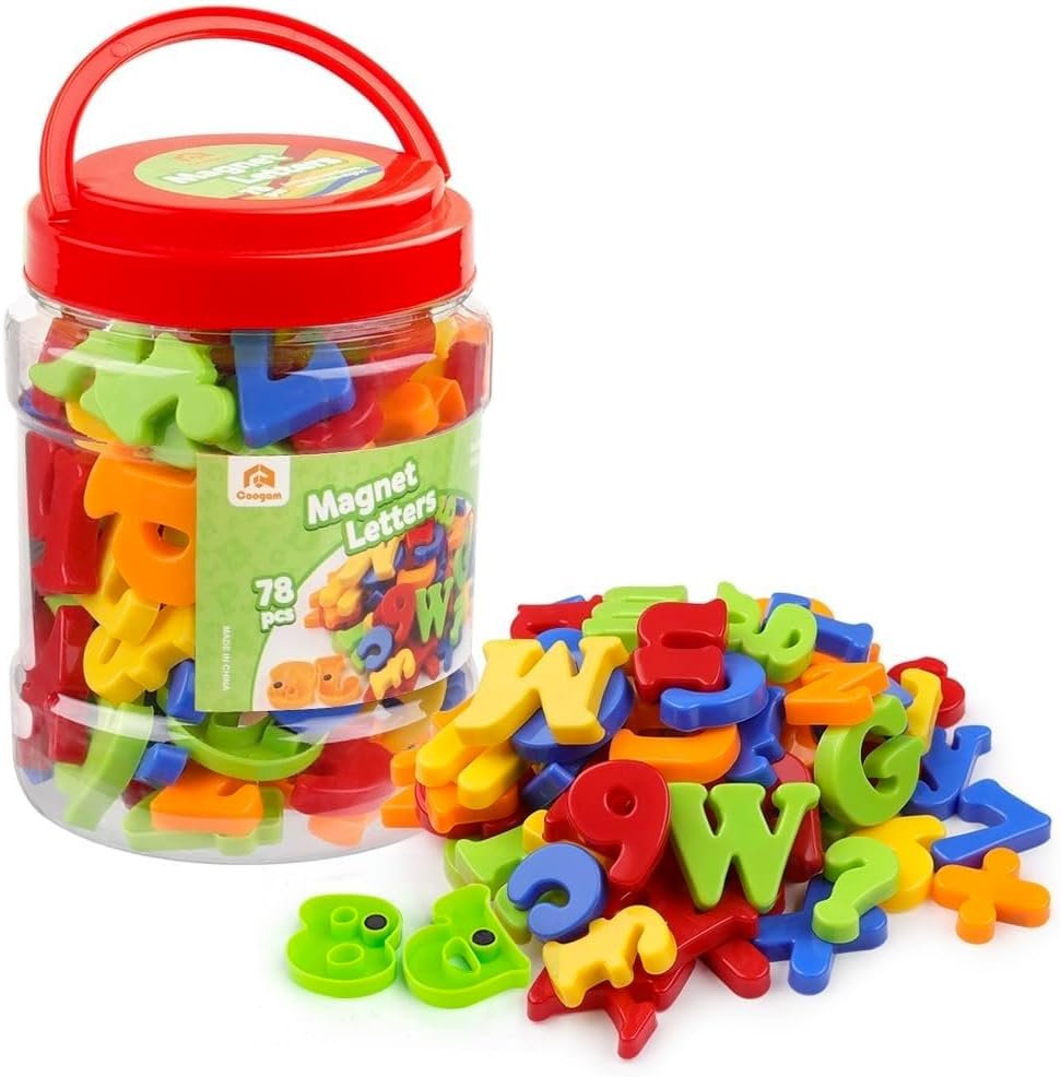 Magnetic Letters & Numbers Fridge Magnets – 78 Pcs Colorful ABC 123 Educational Spelling & Counting Toy Set for Kids Ages 3-5 - Buy Online at SimraCart