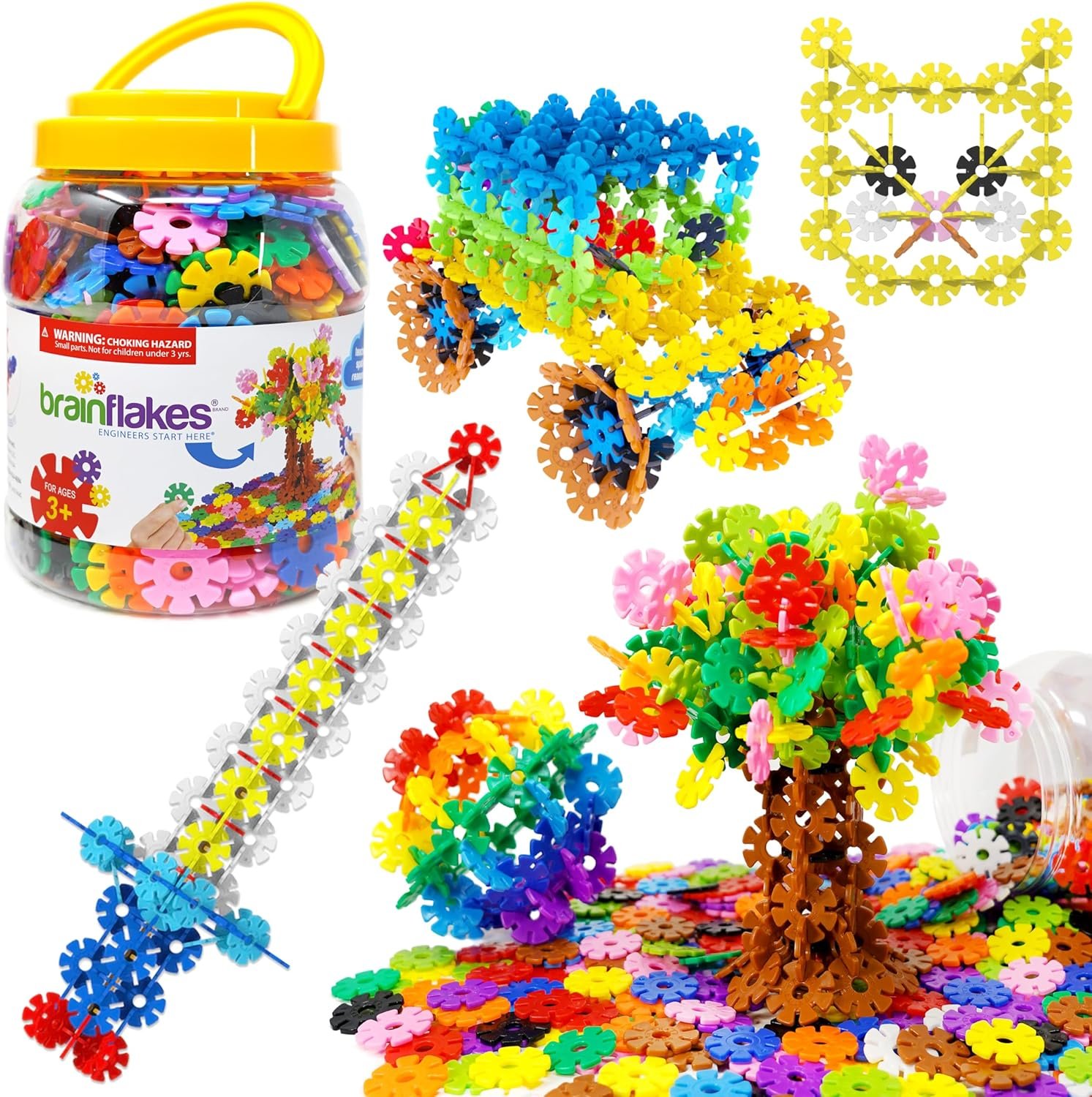 500 Piece Interlocking Plastic Disc Building Set – STEM Construction Toy for Kids, Teens & Adults, Ages 3+ - Buy Online at SimraCart