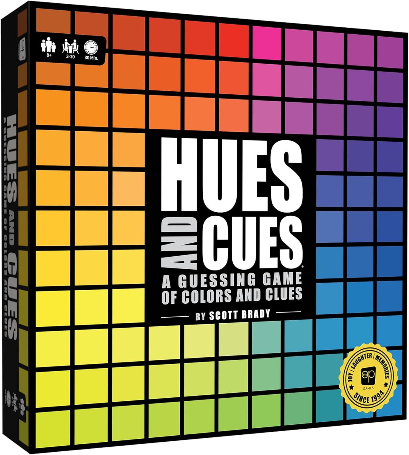 HUES and CUES - Vibrant Color Guessing Board Game for 3-10 Players, Ages 8+
