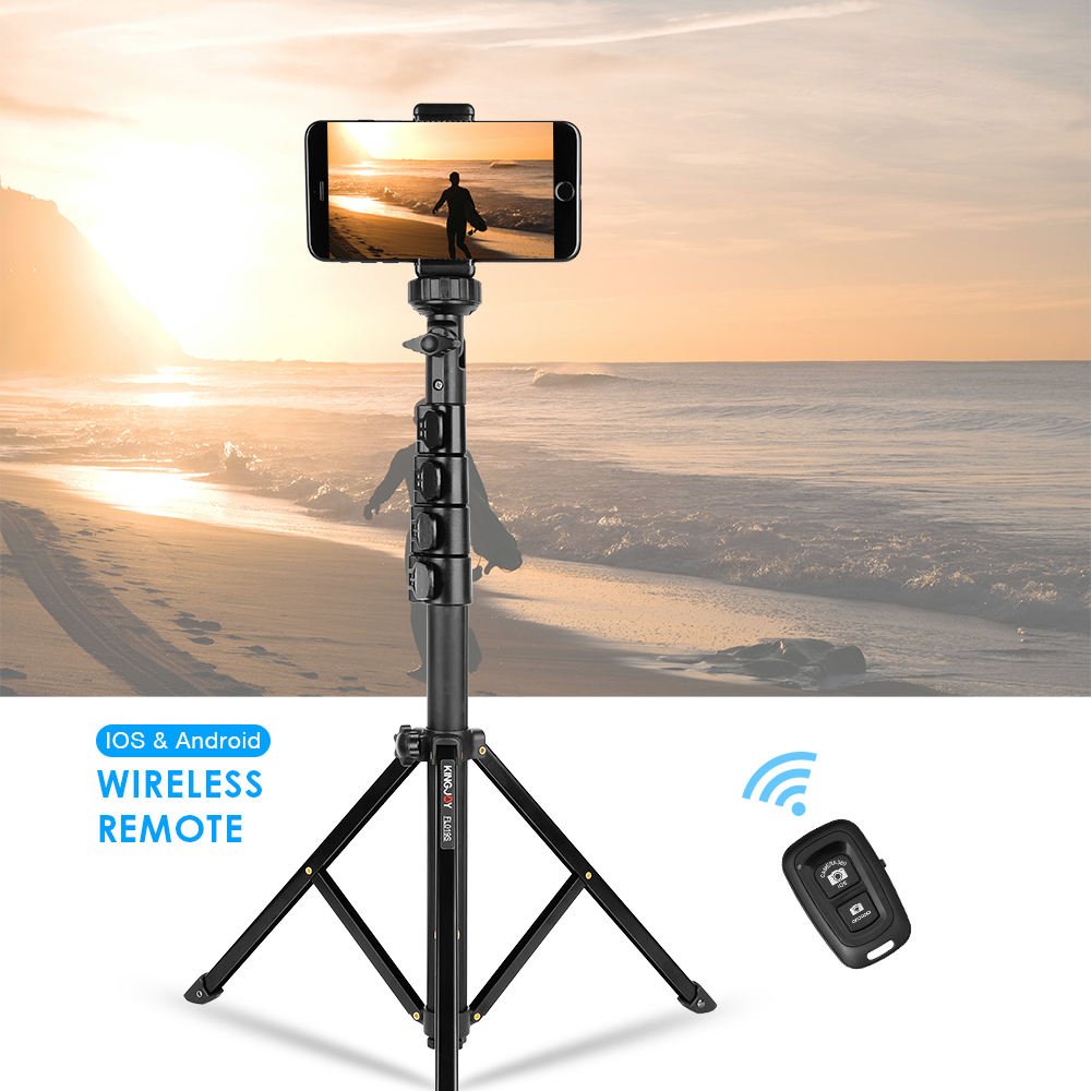 61" Extendable Phone Tripod & Selfie Stick with Wireless Remote – Portable Cell Phone Tripod Stand & Universal Phone Holder - Buy Online at SimraCart