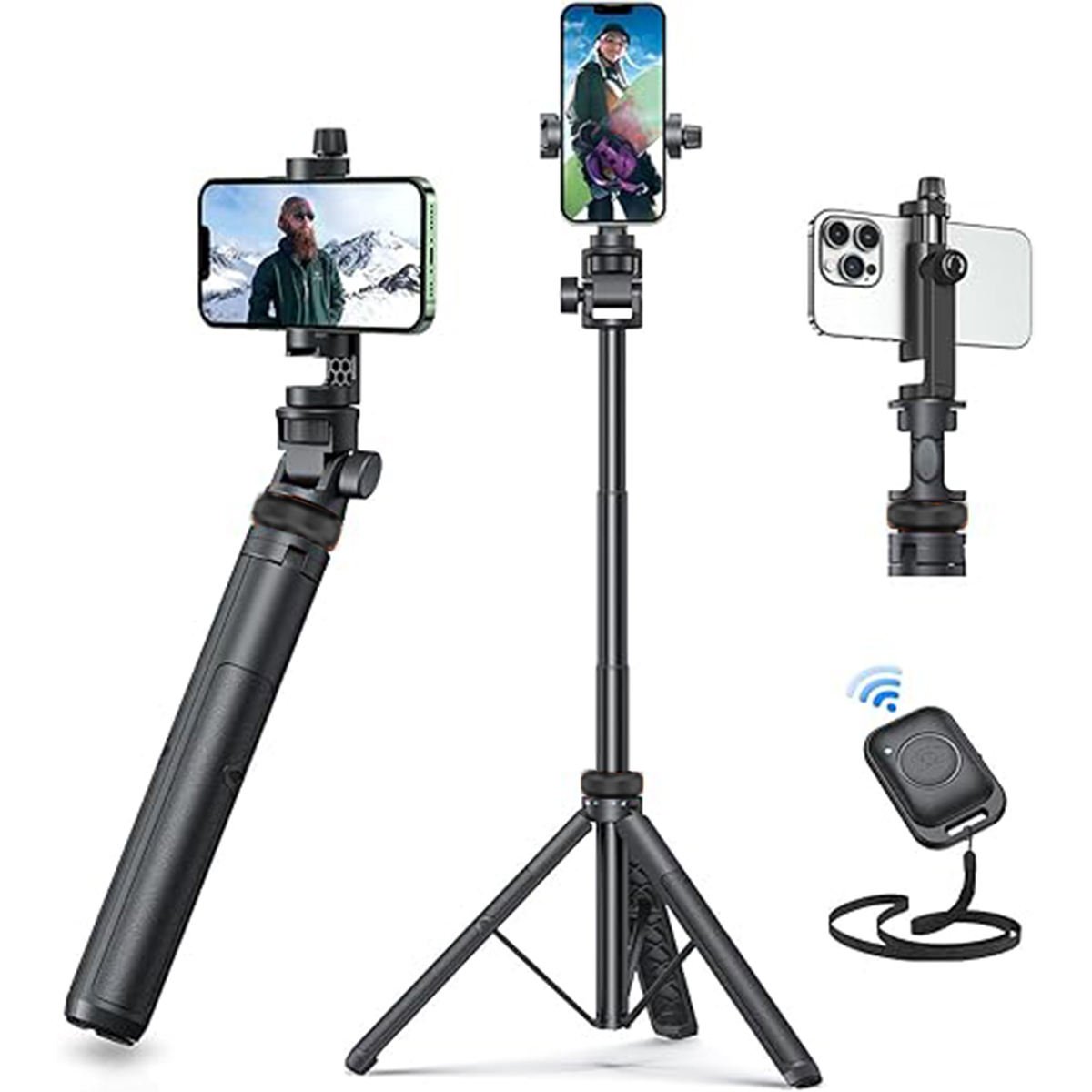 Kingjoy M080P Selfie Stick – 7-Section Extendable Phone Selfie Stick for Photography & Vlogging - Buy Online at SimraCart