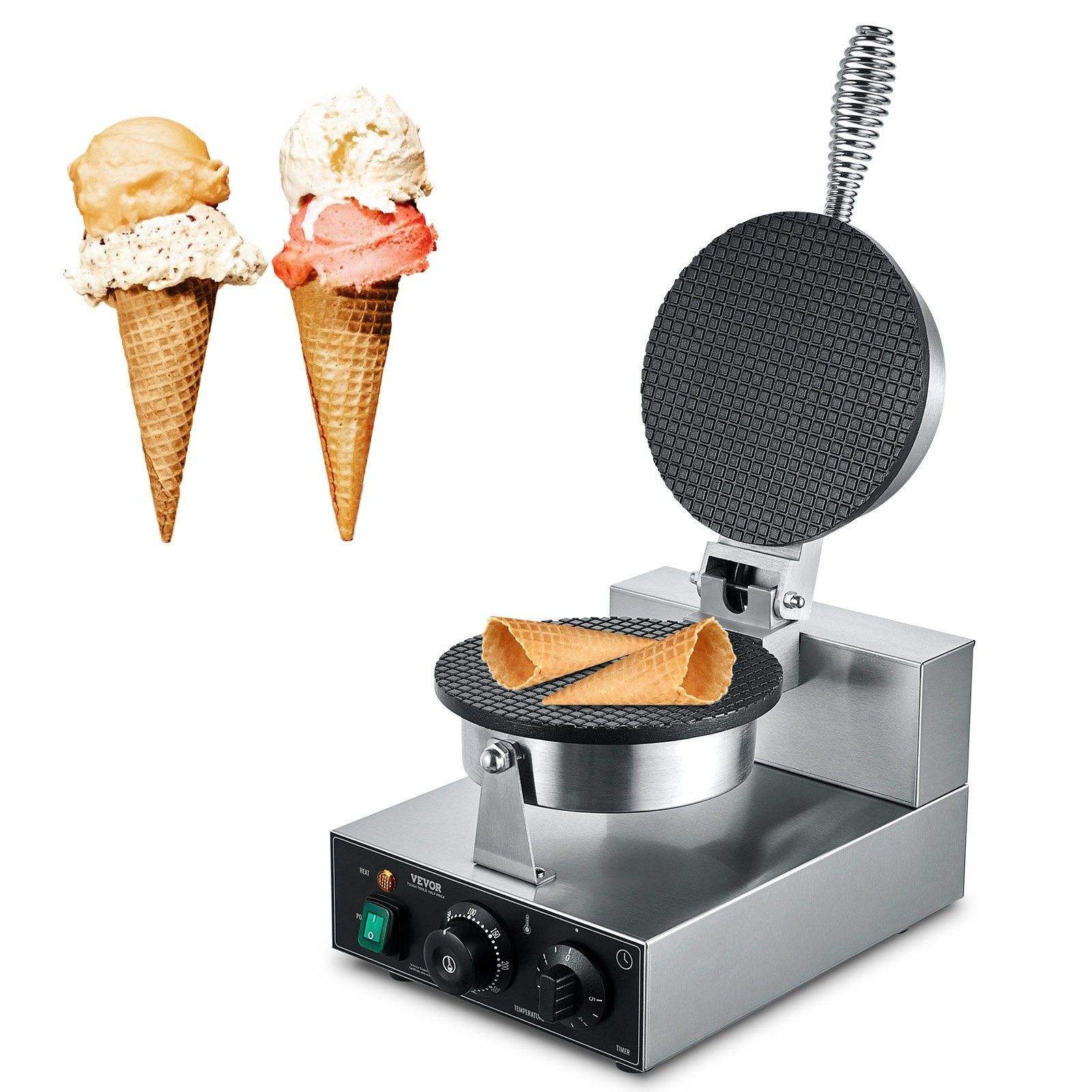 Electric Waffle Cone Maker 1230W – Commercial Non-Stick Ice Cream Cone Machine, Model D0100HRSLM2 - Buy Online at SimraCart
