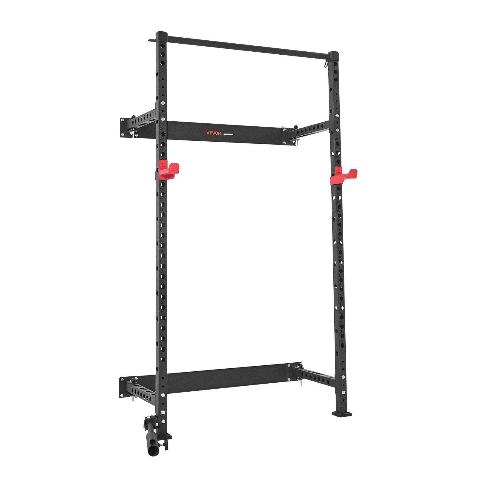 Foldable Wall-Mounted Power Cage – Space-Saving Squat Rack with Landmine Holder for Home Gym Strength Training - Buy Online at SimraCart