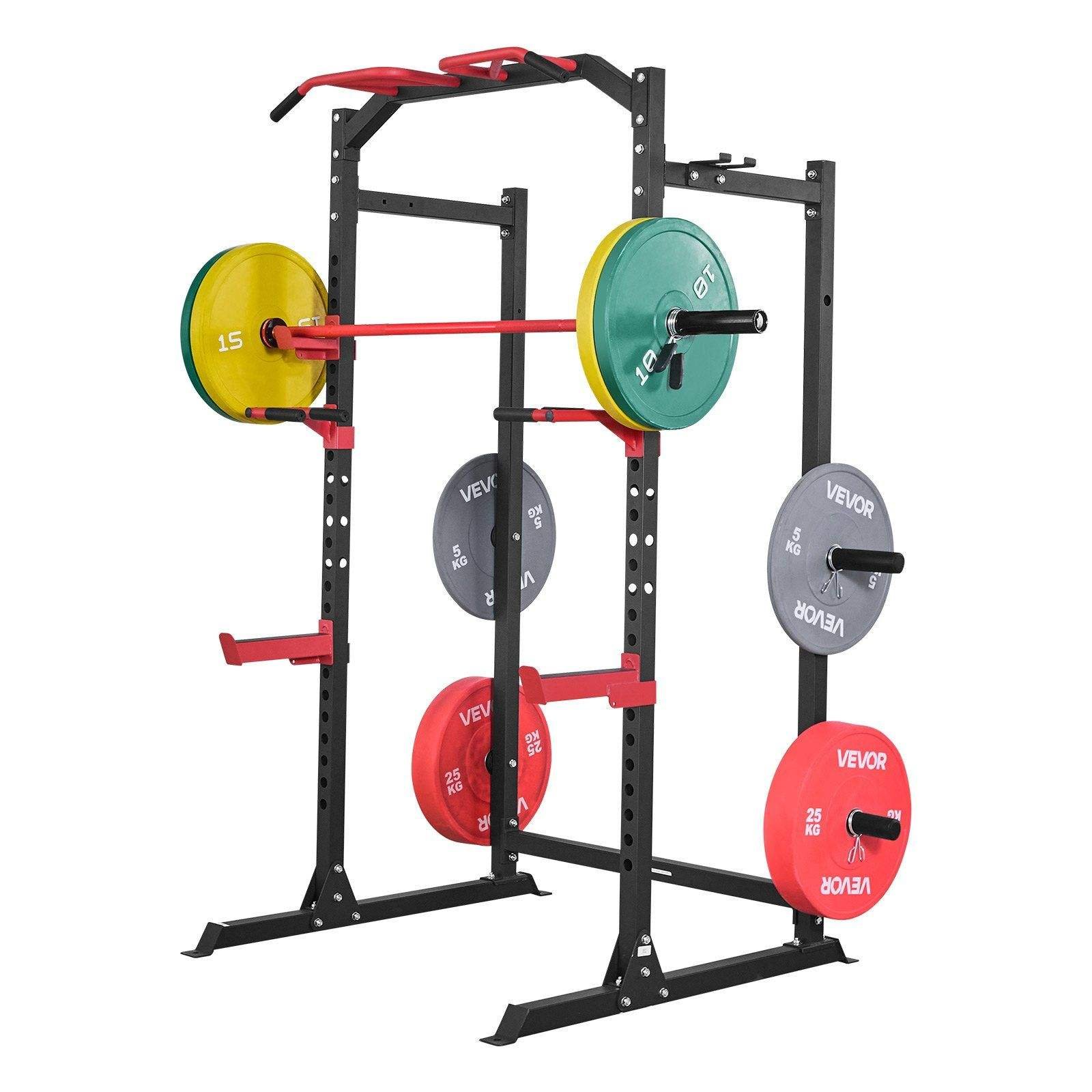 Multifunctional Home Gym Power Cage - Adjustable Height Power Rack with J Hooks for Bench Press and Strength Training - Buy Online at SimraCart