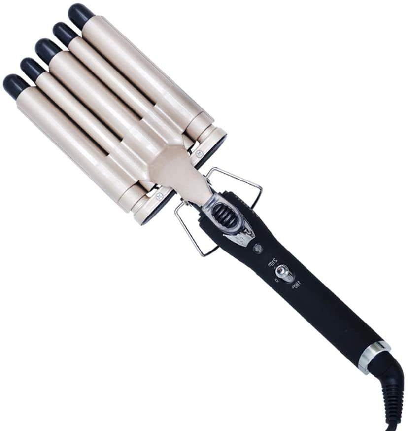 5 Barrel Mermaid Hair Waver - Steam Styling Curling Iron Wand Set for Beach Waves - Buy Online at SimraCart