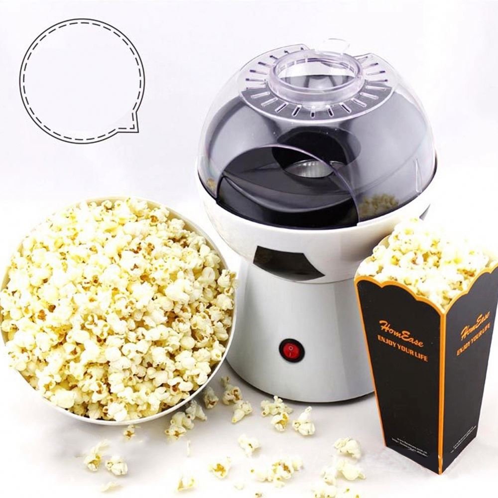 Electric Mini Popcorn Machine Hot Air Popper Oil-Free Automatic Home Use Portable Ball Design Snack Maker - Buy Online at SimraCart