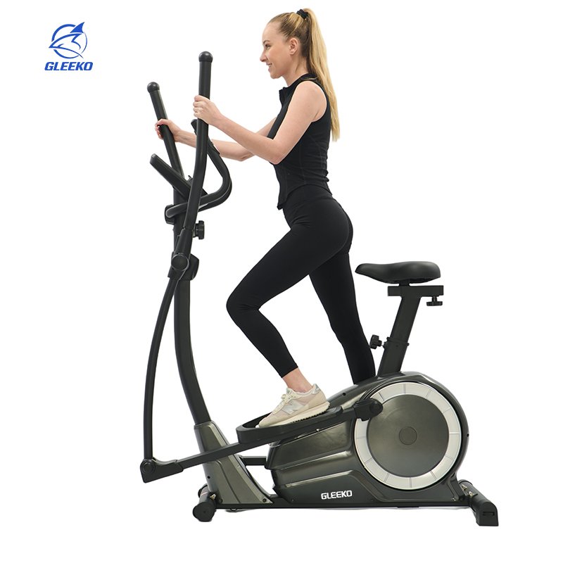 Professional Home Elliptical Cross Trainer Machine Magnetic Resistance LED Display 8 Tension Levels - Buy Online at SimraCart