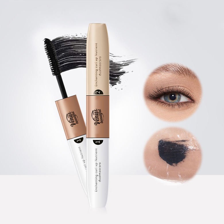 4D Silk Fiber Eyelash Mascara - Two-In-One Double Headed Waterproof Mascara for Volume and Length - Buy Online at SimraCart