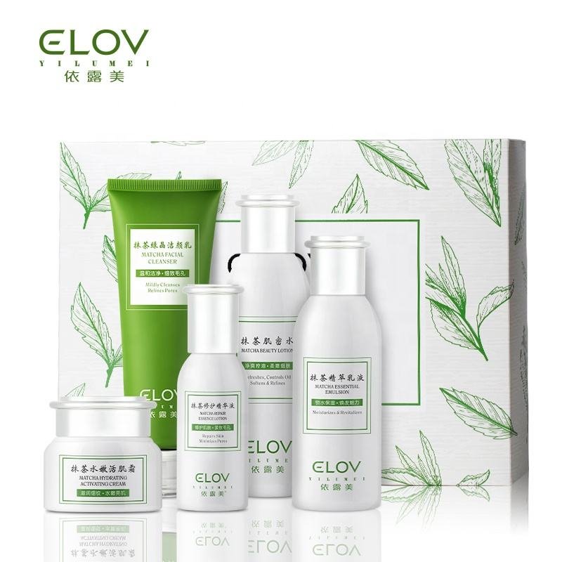 Green Tea Skin Care Set - OEM Organic Anti Aging Face Cream, Cleanser, Toner, and Serum - Buy Online at SimraCart