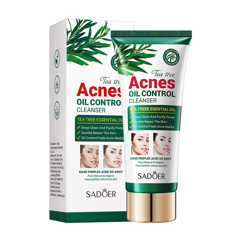 Tea Tree Anti-Pimple Facial Cleanser 100g - Deep Cleansing Oil Control for Acne Prone Skin - Buy Online at SimraCart